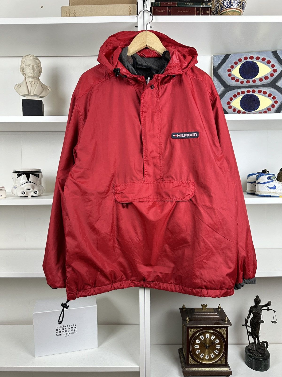 Tommy Hilfiger Vintage 90s Tommy Hilfiger double sided red jacket Size US L / EU 52-54 / 3 - 1 Thumbnail