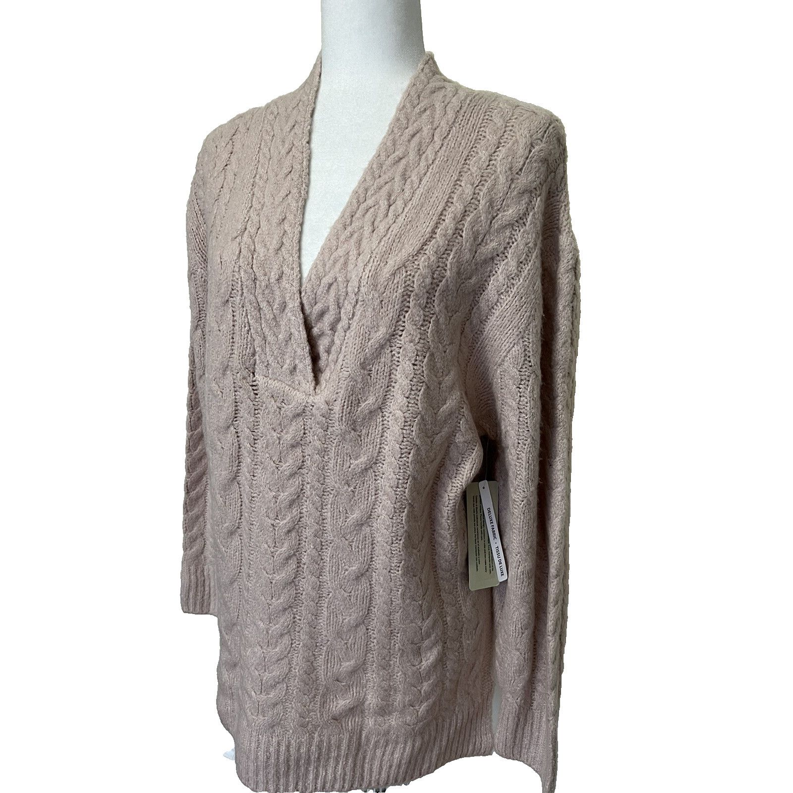 & Other Stories Cloth pink Cloud tunic cable women V neck Medium A003080 Size M / US 6-8 / IT 42-44 - 1 Thumbnail