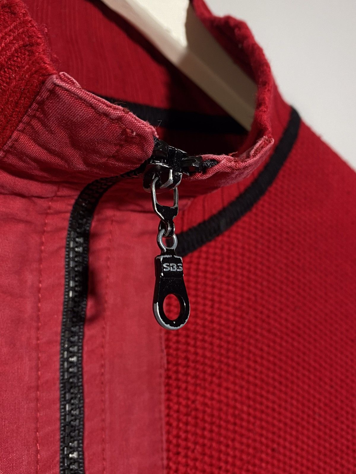 Diesel 🔥 Y2K DIESEL RED ZIP NECK SWEATER TECH CORE AESTHETIC Size US L / EU 52-54 / 3 - 9 Thumbnail