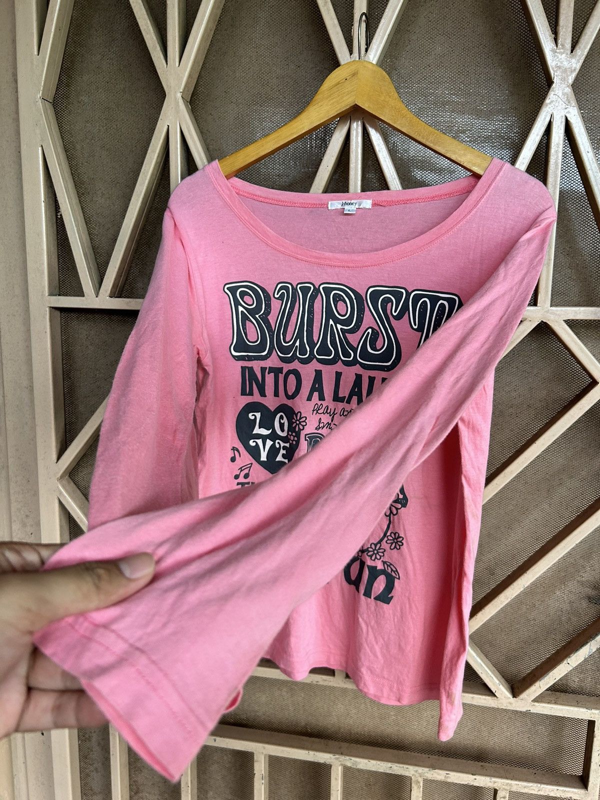 Japanese Brand Japanese j-honey pink archive poem longsleeve Size US M / EU 48-50 / 2 - 3 Thumbnail