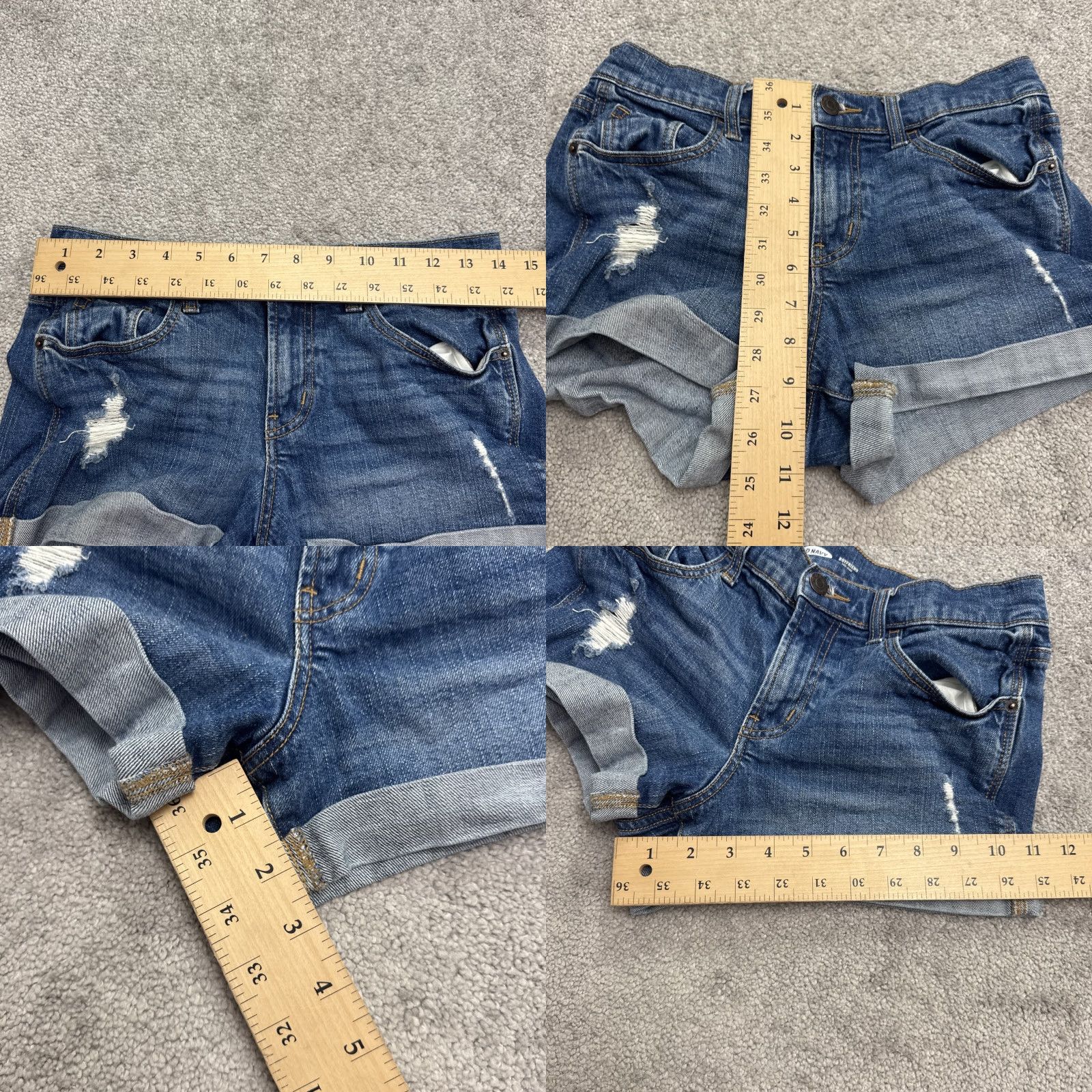 Old Navy VINTAGE Old Navy Mid Rise Boyfriend Denim Shorts Women Size 2 Blue Casual Streetwear Size 26" / US 2 / IT 38 - 8 Thumbnail