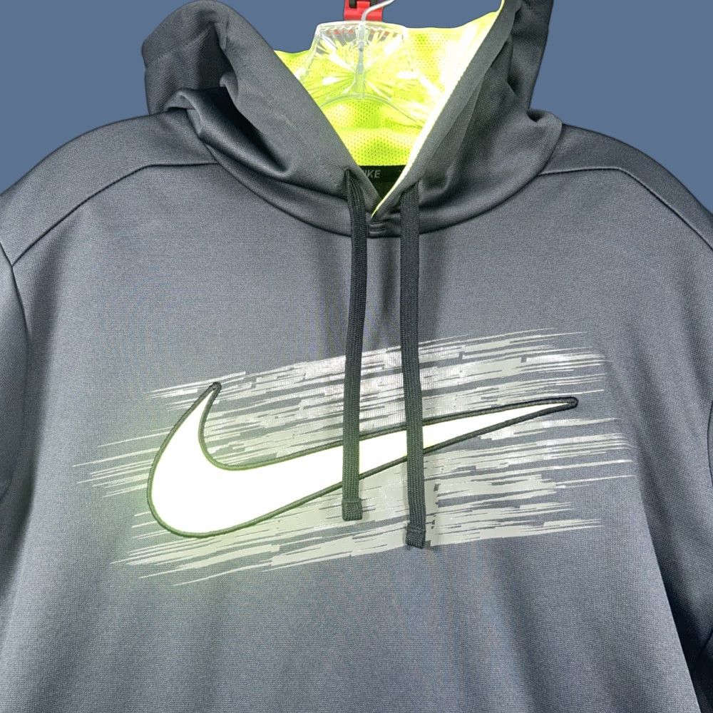 Nike Nike Hoodie Men L Dark Gray Pockets Therma-Fit Sweatshirt Center Swoosh Shirt Size US L / EU 52-54 / 3 - 1 Thumbnail