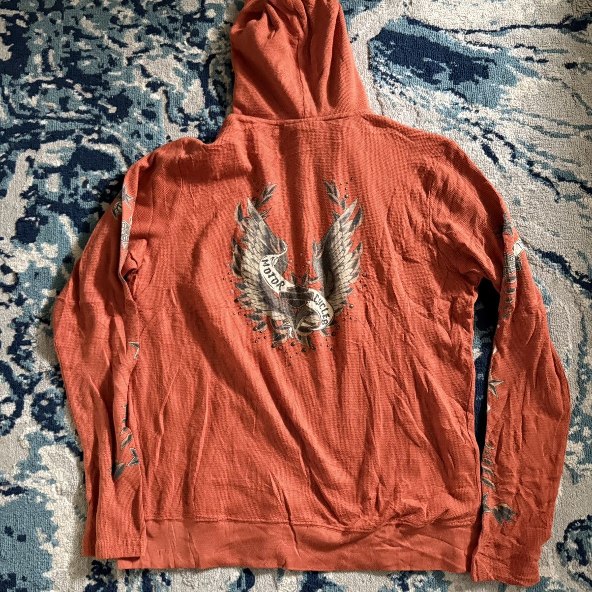 Harley Davidson Vintage Harley Davidson lightweight orange long sleeve Size S / US 4 / IT 40 - 5 Thumbnail