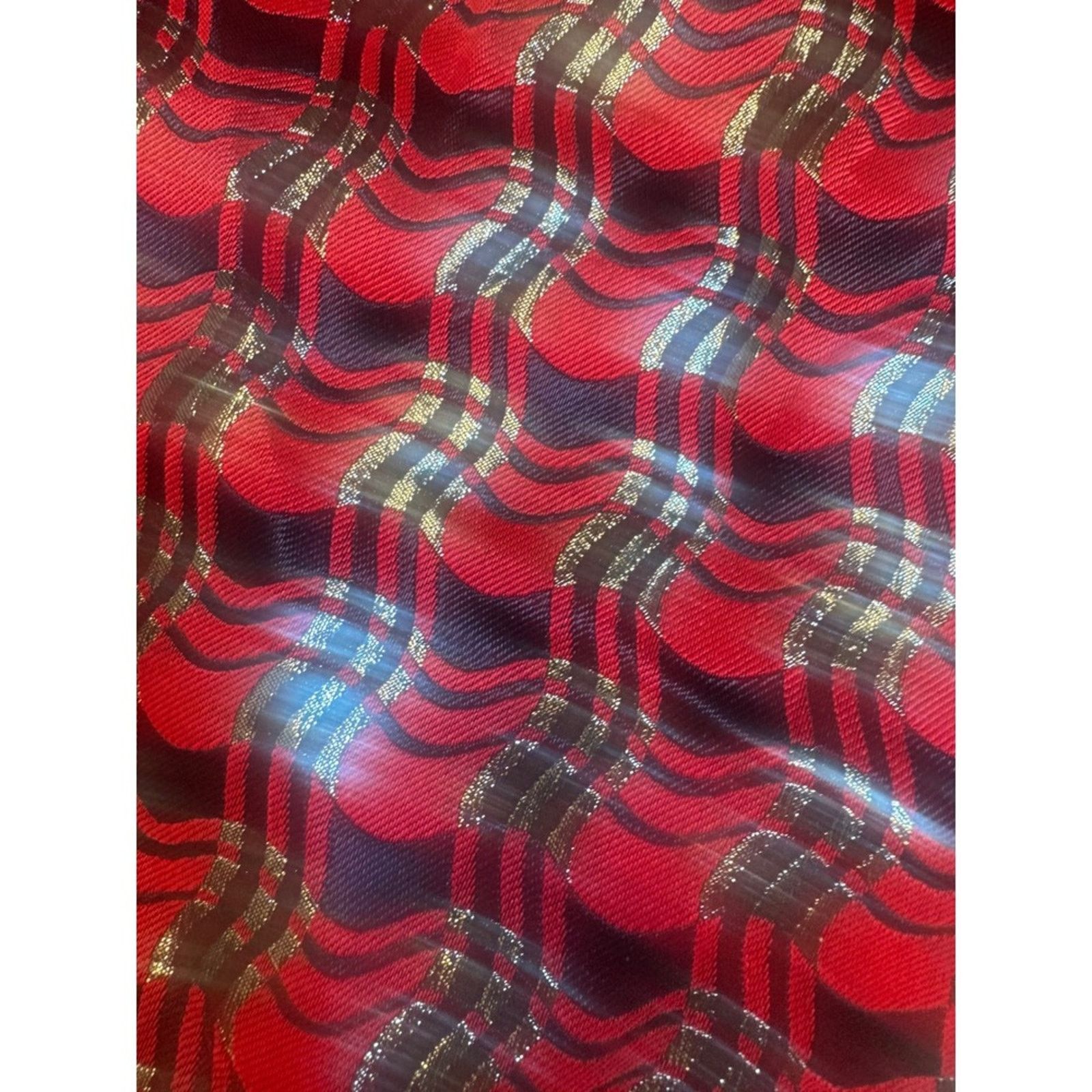 Diane von Furstenberg DVF Metallic Red Black Bodycon Dress Size 6 Size S / US 4 / IT 40 - 3 Thumbnail