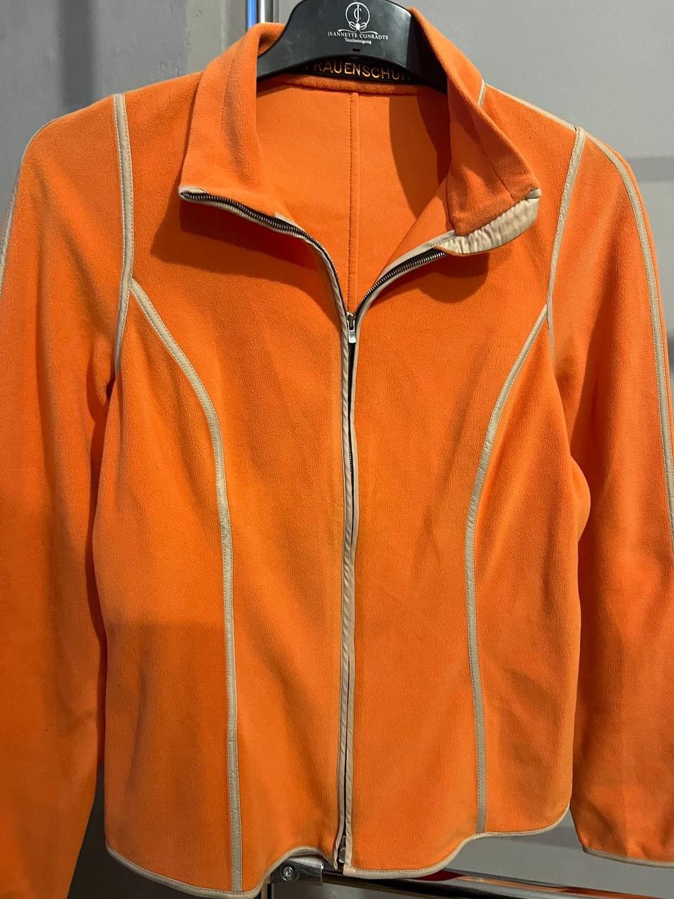 Frauenschuh FRAUENSCHUH WOMEN ORANGE FLEECE ACTIVE ZIP LONG SLEEVE SZ L Size L / US 10 / IT 46 - 4 Thumbnail