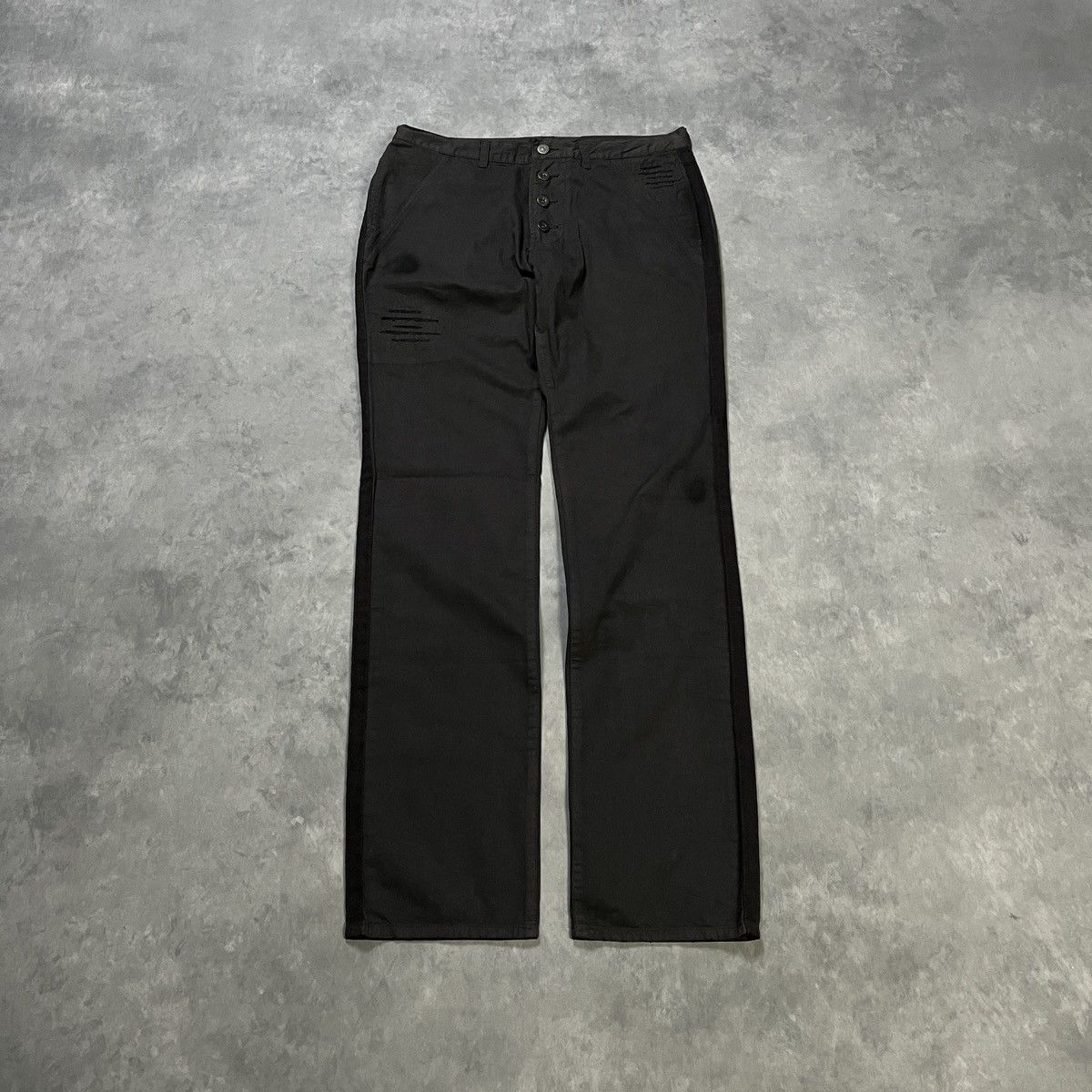 PPFM PPFM JAPANESE ARCHIVE DISTRESSED BUTTON FLY PANTS GRUNGE Y2K Size US 32 / EU 48 - 1 Thumbnail