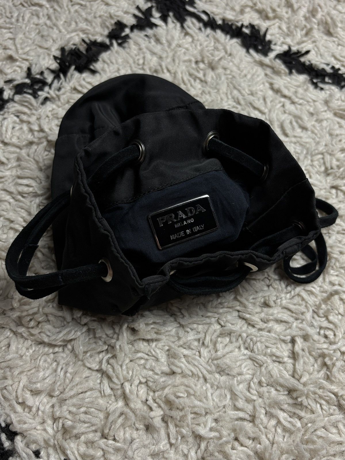 Prada Prada Vintage Mini Drawstring Bucket Bag Size ONE SIZE - 3 Thumbnail