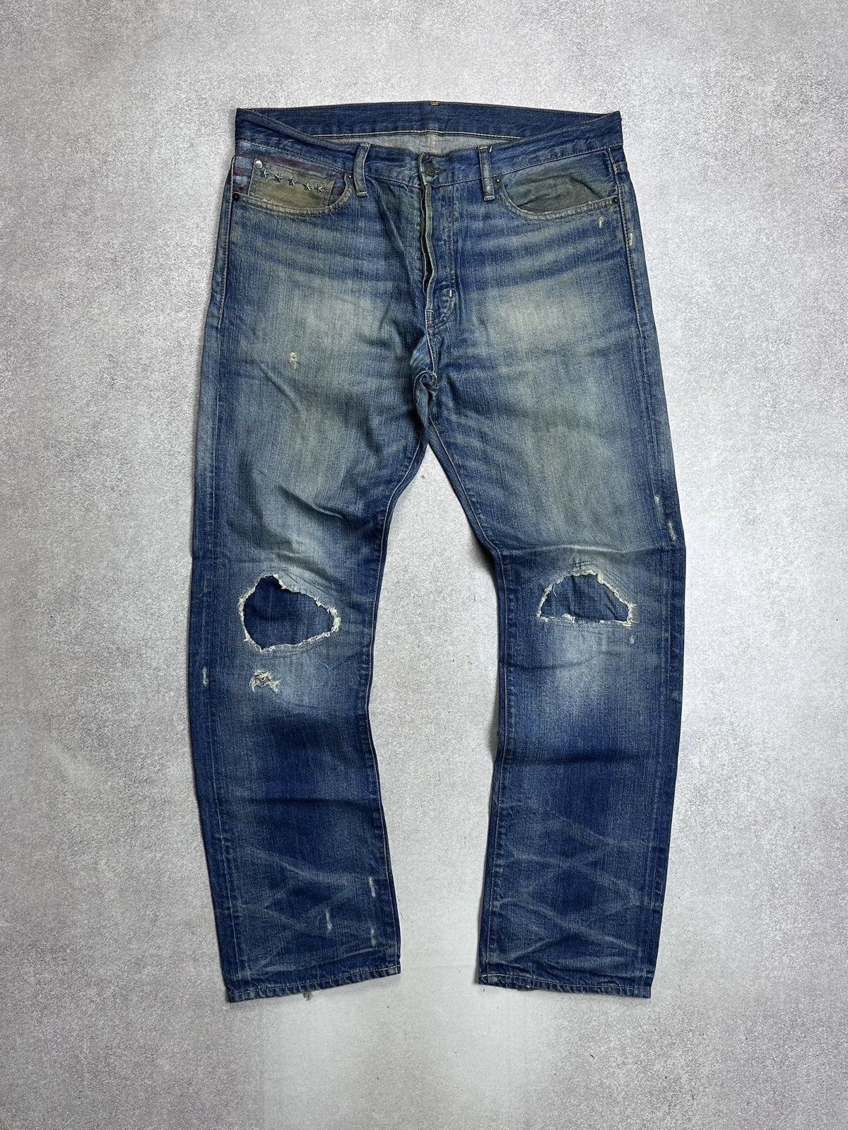 Vintage Polo Ralph Lauren Grunge Archival RRL Jeans 34x32