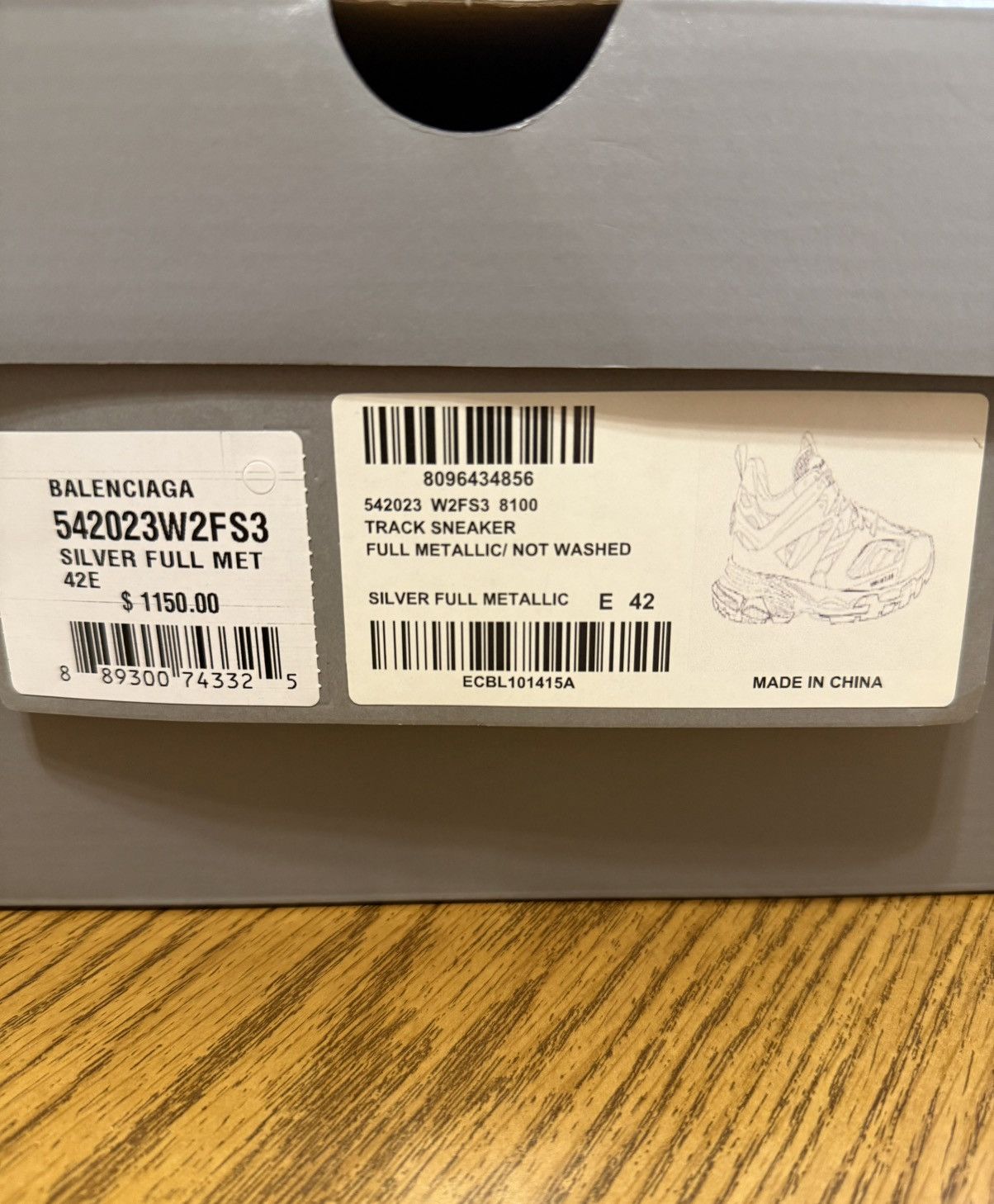 Balenciaga Balenciaga Track Sneaker (Metallic) Size US 9 / EU 42 - 10 Thumbnail