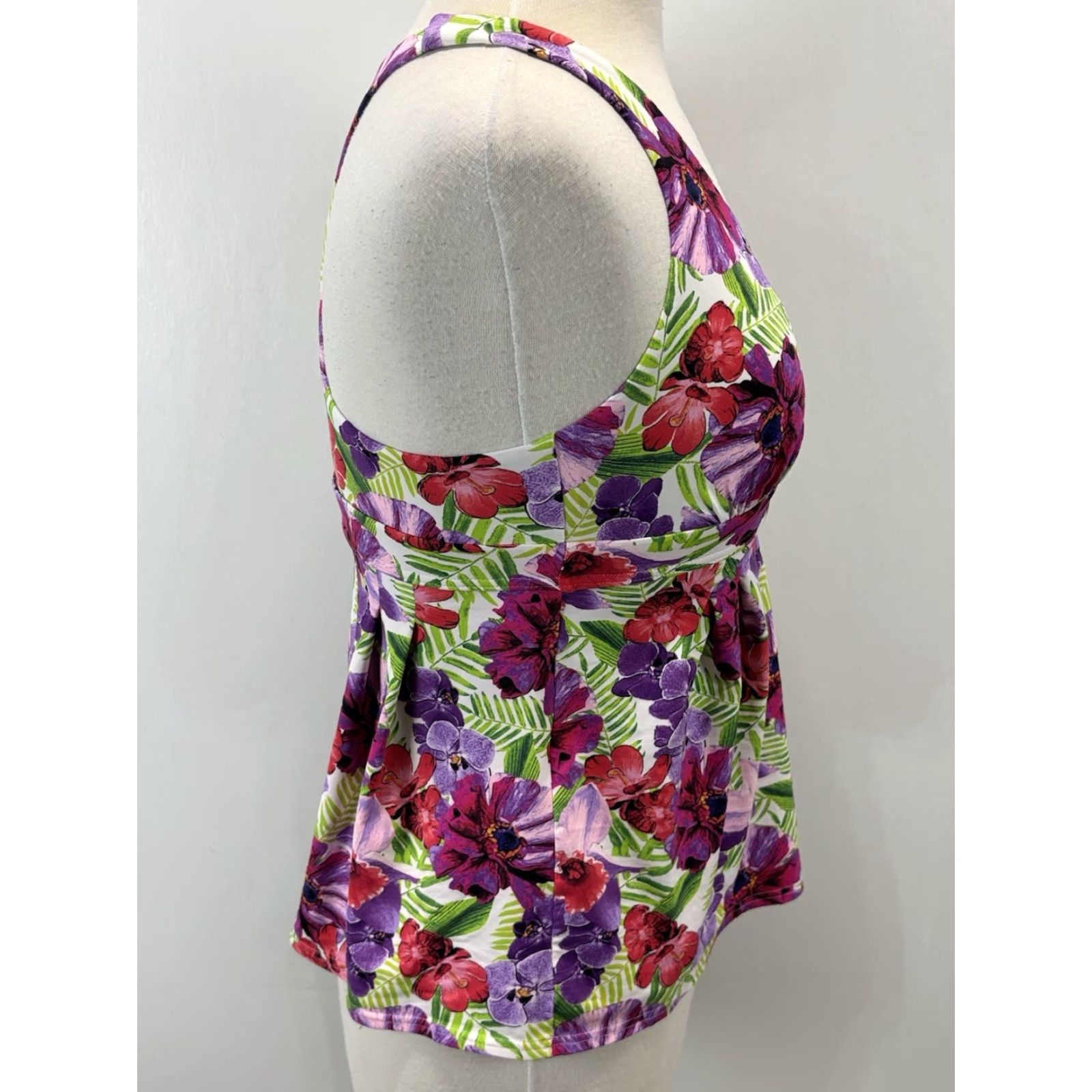 Lands' End Lands' End Floral Tank Top Sz 6 Women’s Racerback Multicolor Size M / US 6-8 / IT 42-44 - 4 Thumbnail