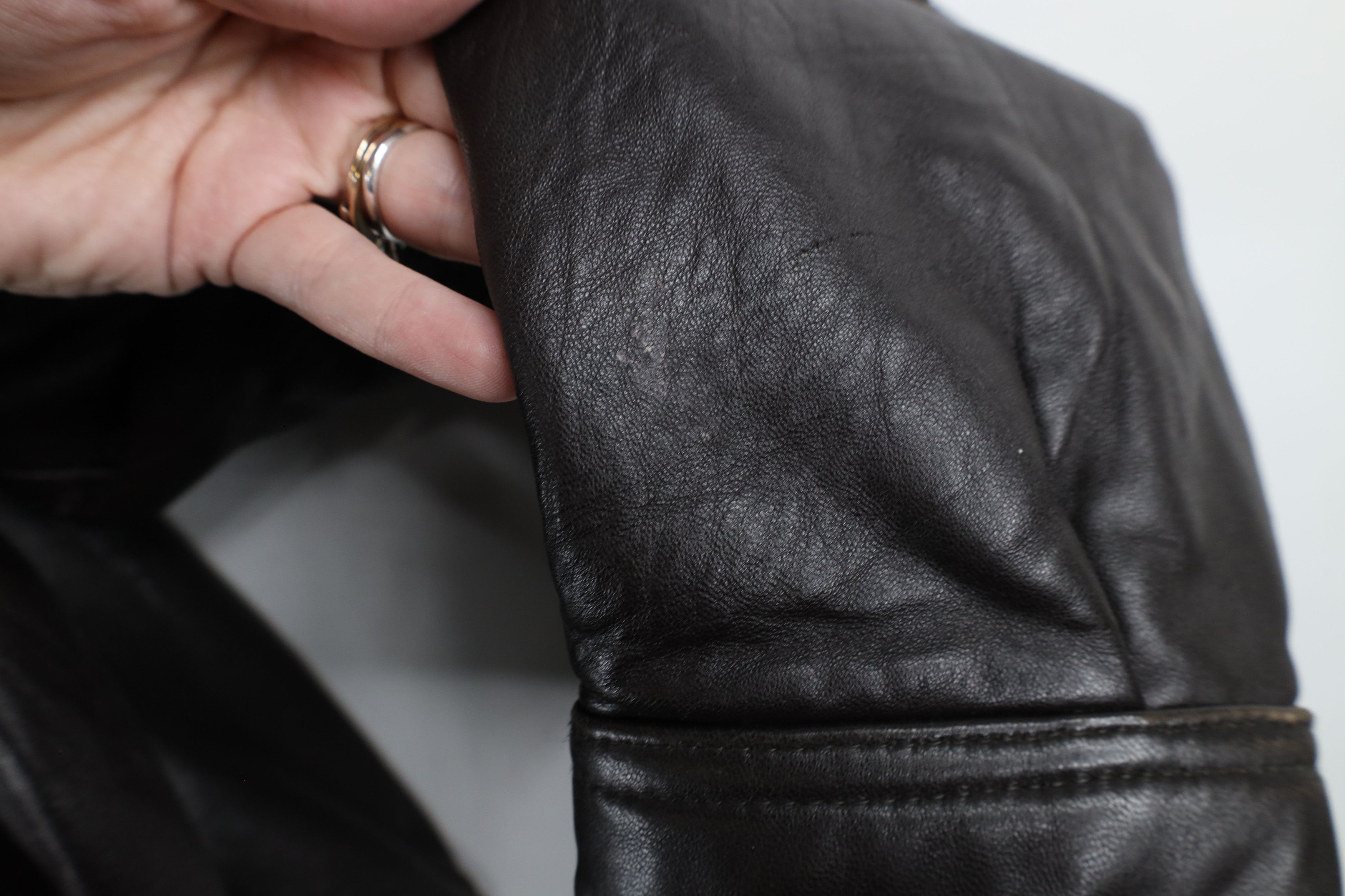 Vintage Vintage 90s Streetwear Leather Flight Bomber Jacket Brown Size US XL / EU 56 / 4 - 4 Thumbnail