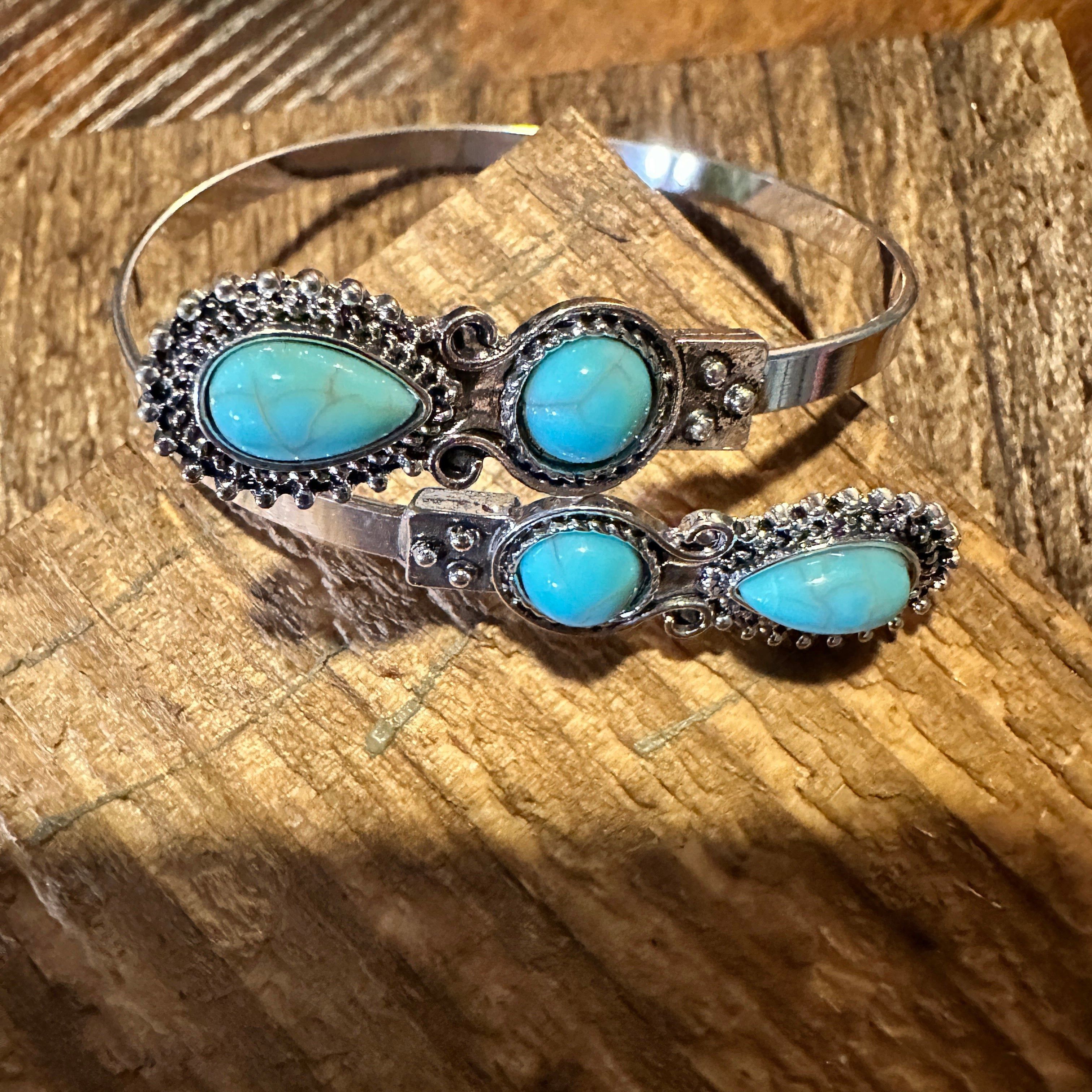 Other Boho Vintage Southwestern Cowgirl Cuff Bracelet, Turquoise S Size ONE SIZE - 5 Thumbnail