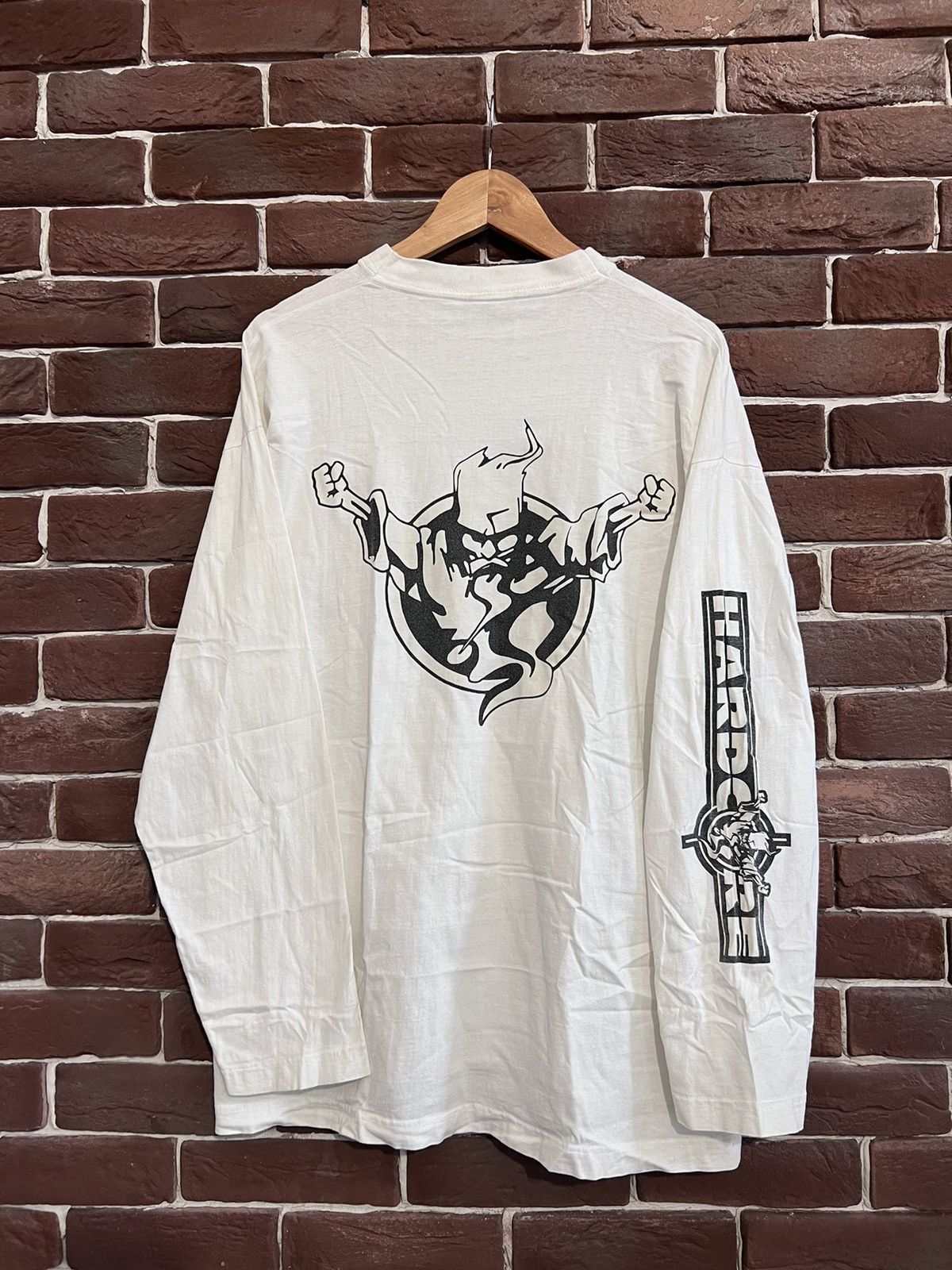 image of Band Tees x Thunderdome Vintage 1995 Thunderdome Wizard Gabber Band Tshirt 90's in White (Size XL)