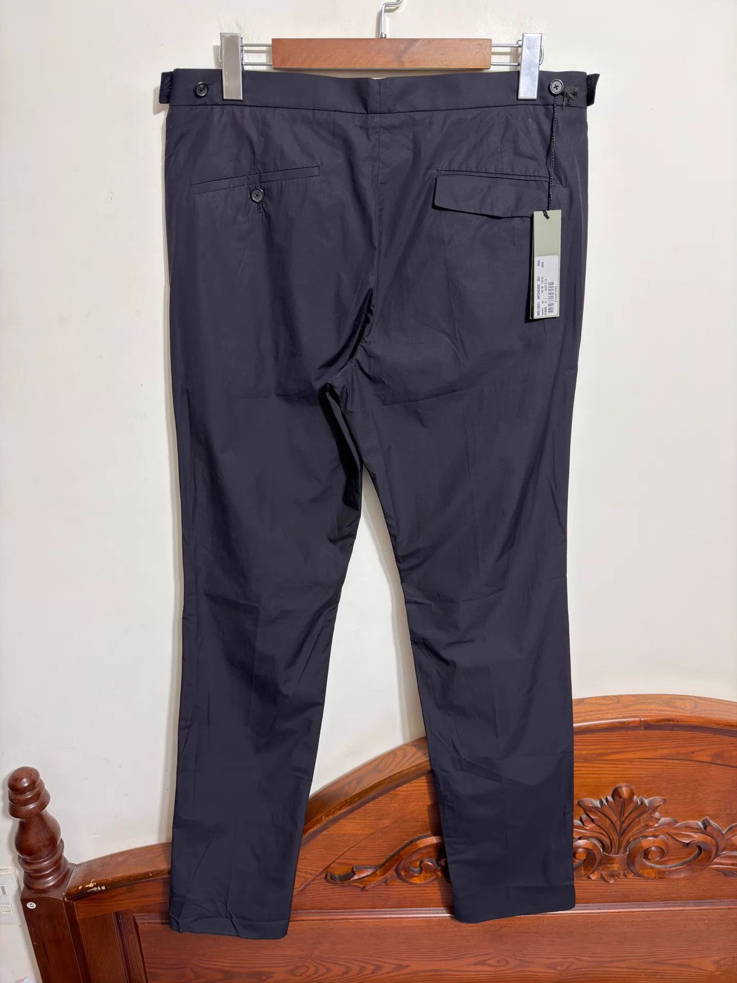 Jil Sander JIL SANDER Pleated Slim Black Trousers 46/50 ITALY Size US 34 / EU 50 - 2 Thumbnail