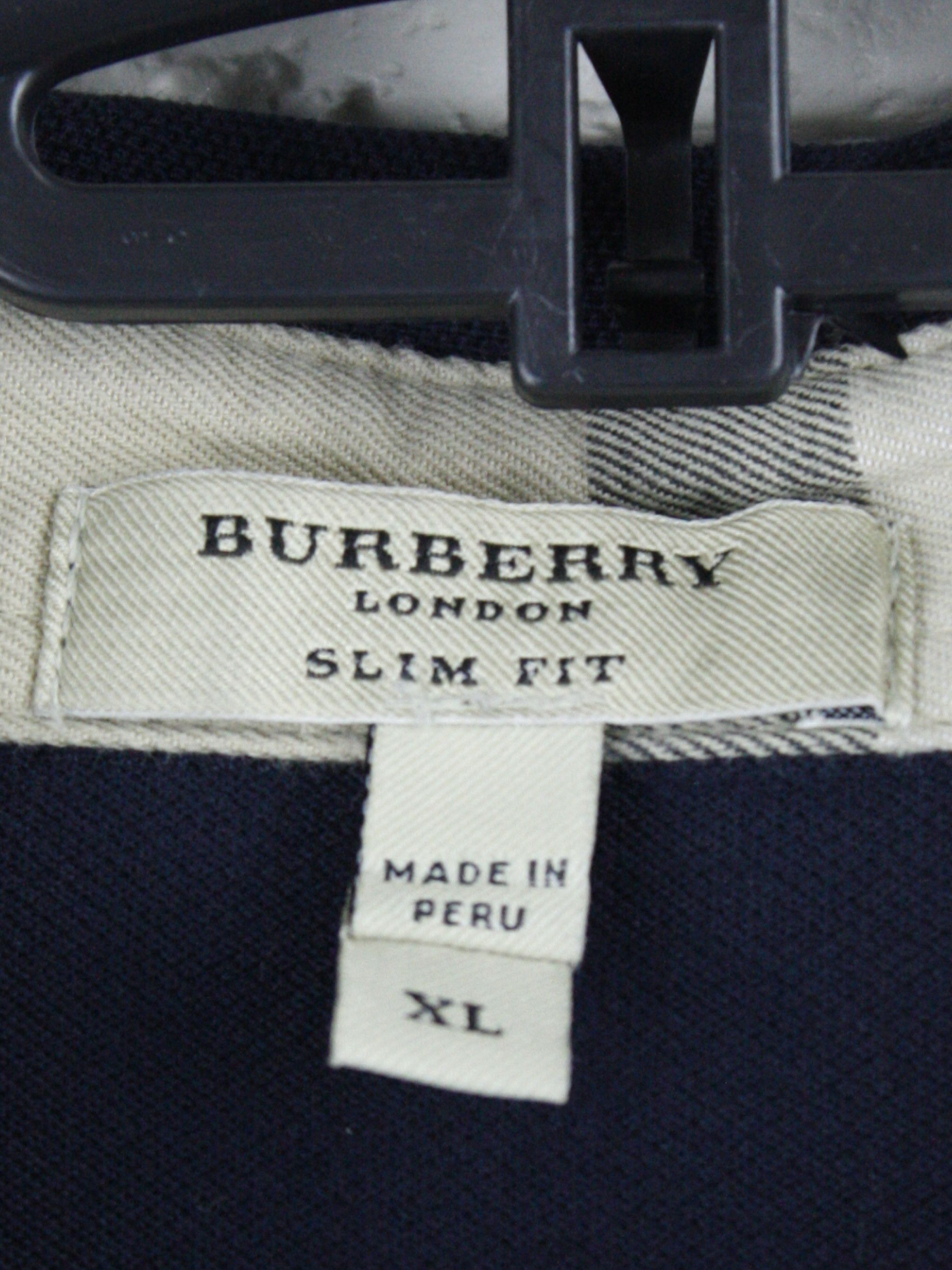 Burberry Burberry Navy Blue Polo Shirt Nova Check PlacketvVintage Size US XL / EU 56 / 4 - 5 Thumbnail