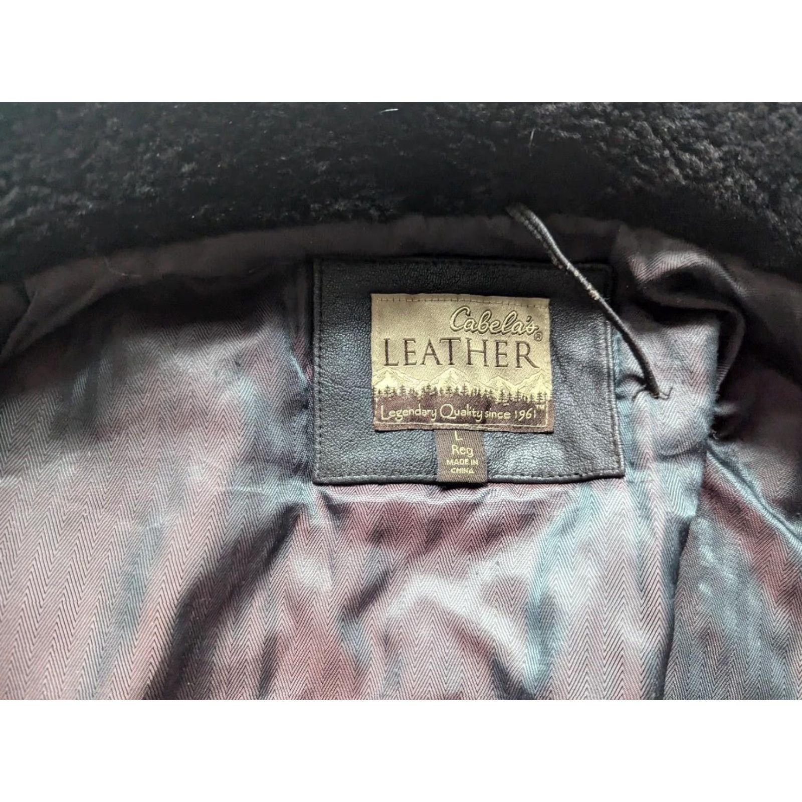Vintage VINTAGE Cabela's leather BOMBER Jacket Mens L dark brown Mouton collar 44-46 Leather Jacket Size US L / EU 52-54 / 3 - 7 Thumbnail