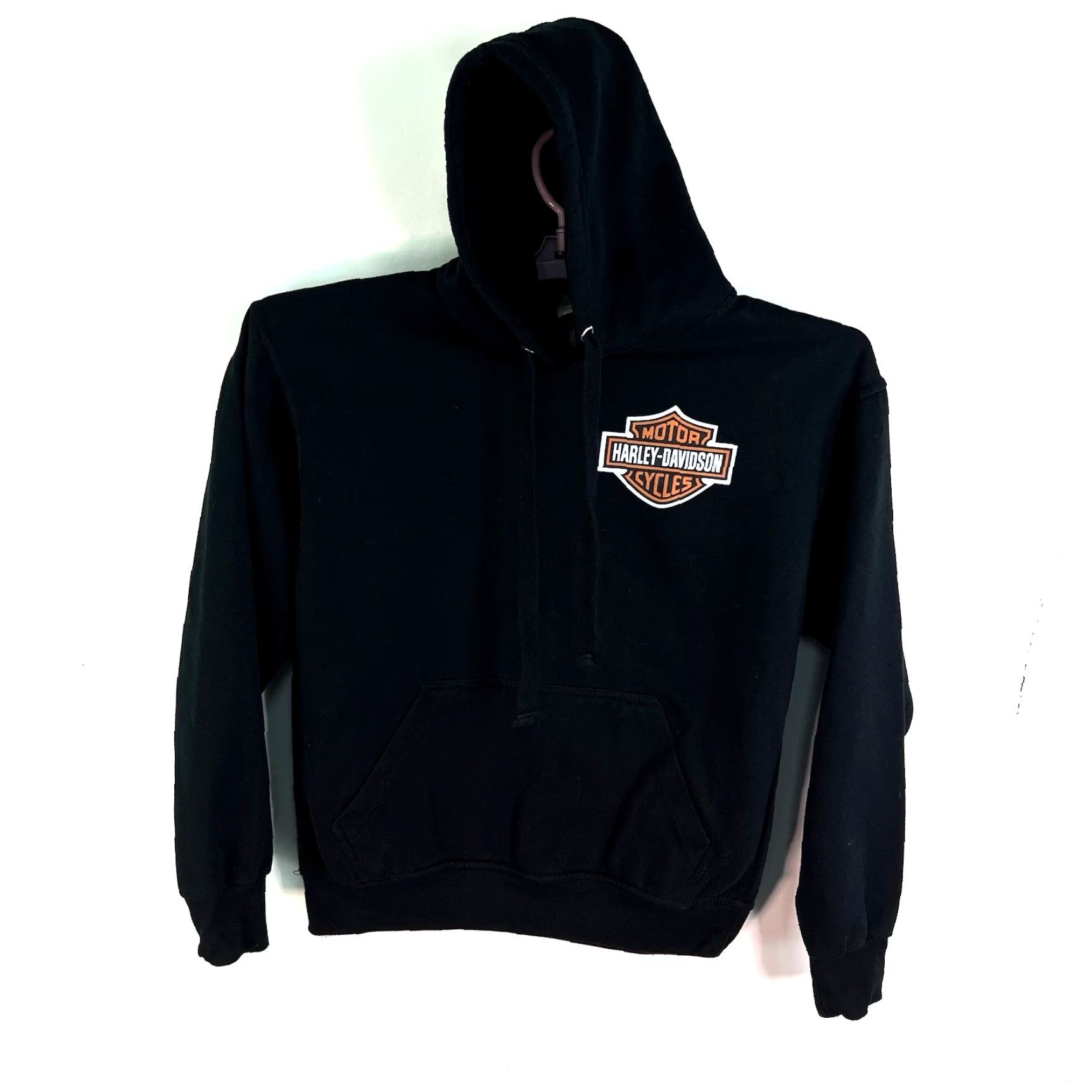 Harley Davidson VINTAGE Harley-Davidson Pullover Hooded Sweatshirt Adult M Black Size US M / EU 48-50 / 2 - 2 Thumbnail