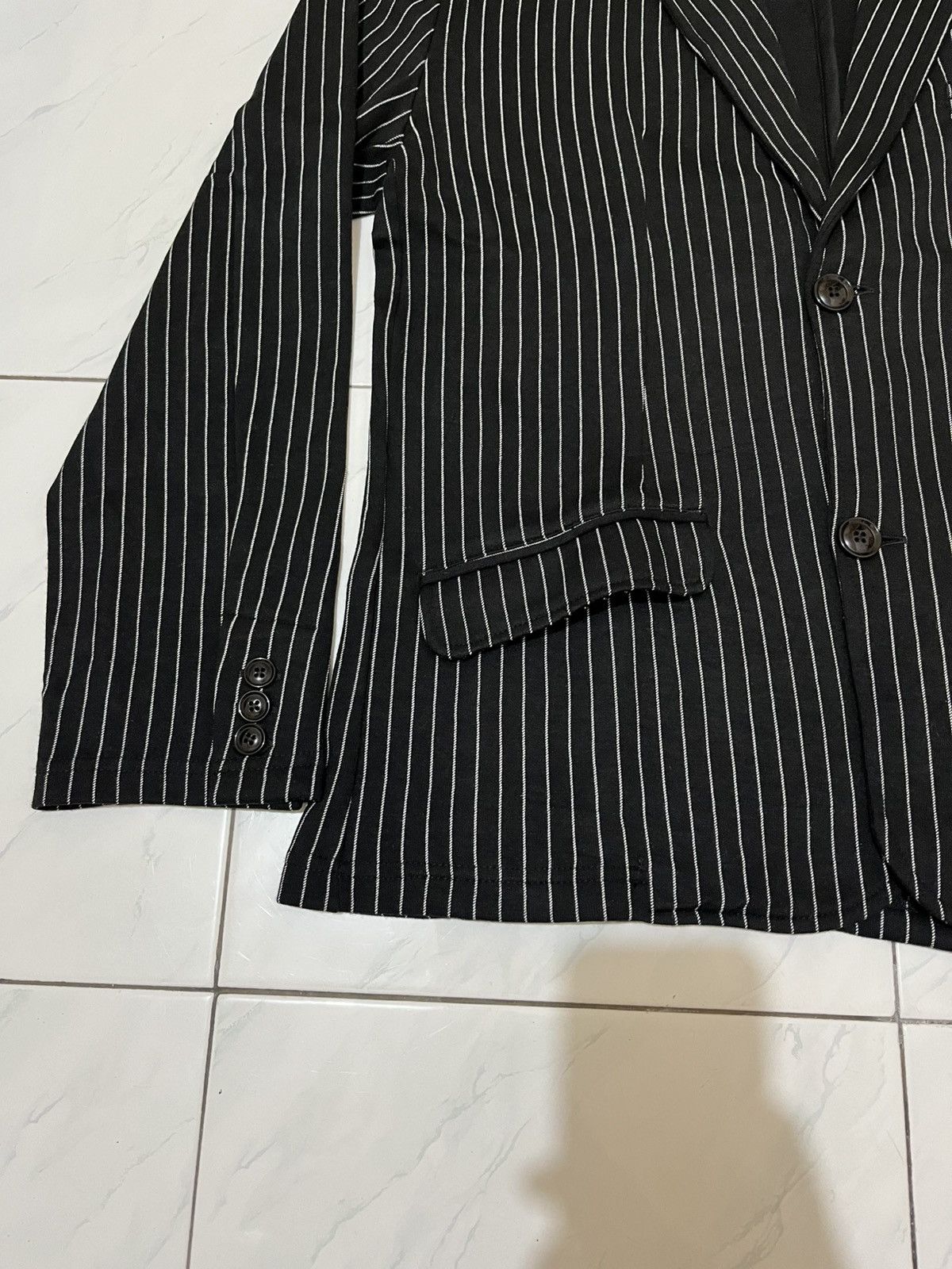 Japanese Brand 🔥 Kubik Double Breasted Hickory Blazer Size 46R - 3 Thumbnail