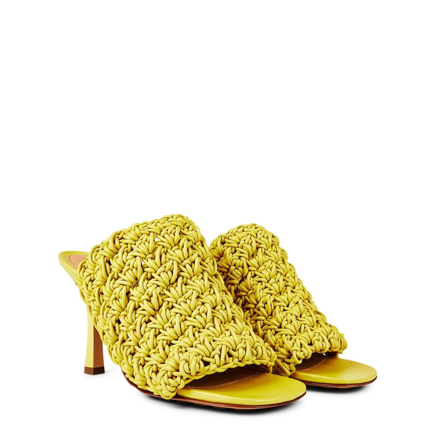 Bottega Veneta Bottega Veneta Bv Stiletto Heel Mules in Green Size US 5.5 / IT 35.5 - 2 Thumbnail