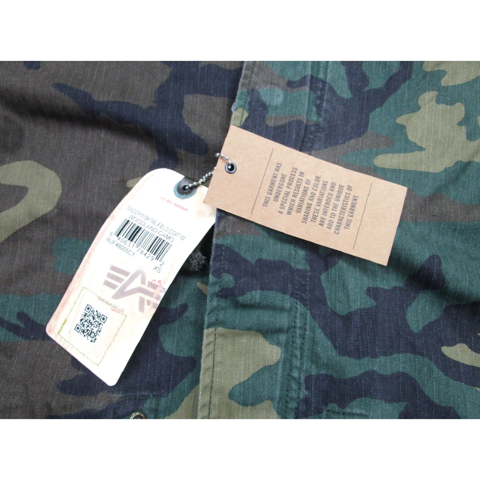 Alpha Industries Alpha Industries Coat Womens XS Woodland Camo Swoop Fishtail Field Hooded Size XS / US 0-2 / IT 36-38 - 3 Thumbnail