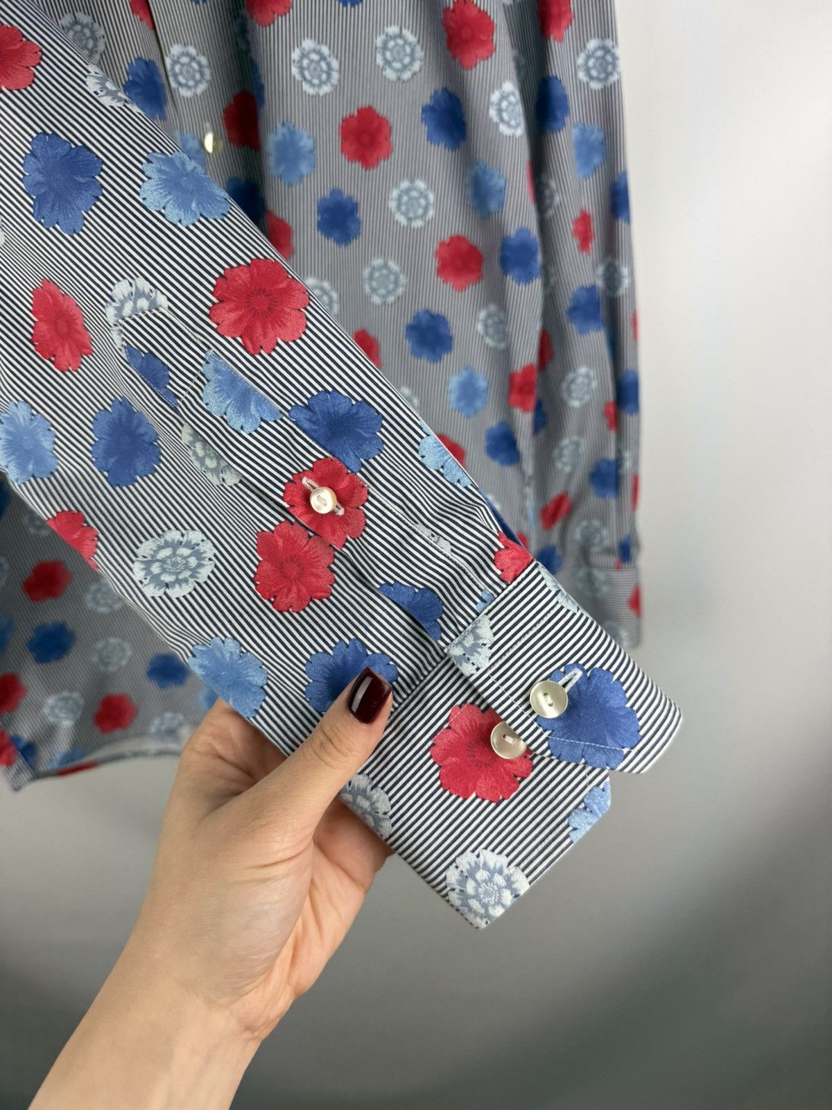Eton Eton Contemporary Long Sleeve Floral Pattern Button Up Shirt Size US L / EU 52-54 / 3 - 10 Thumbnail