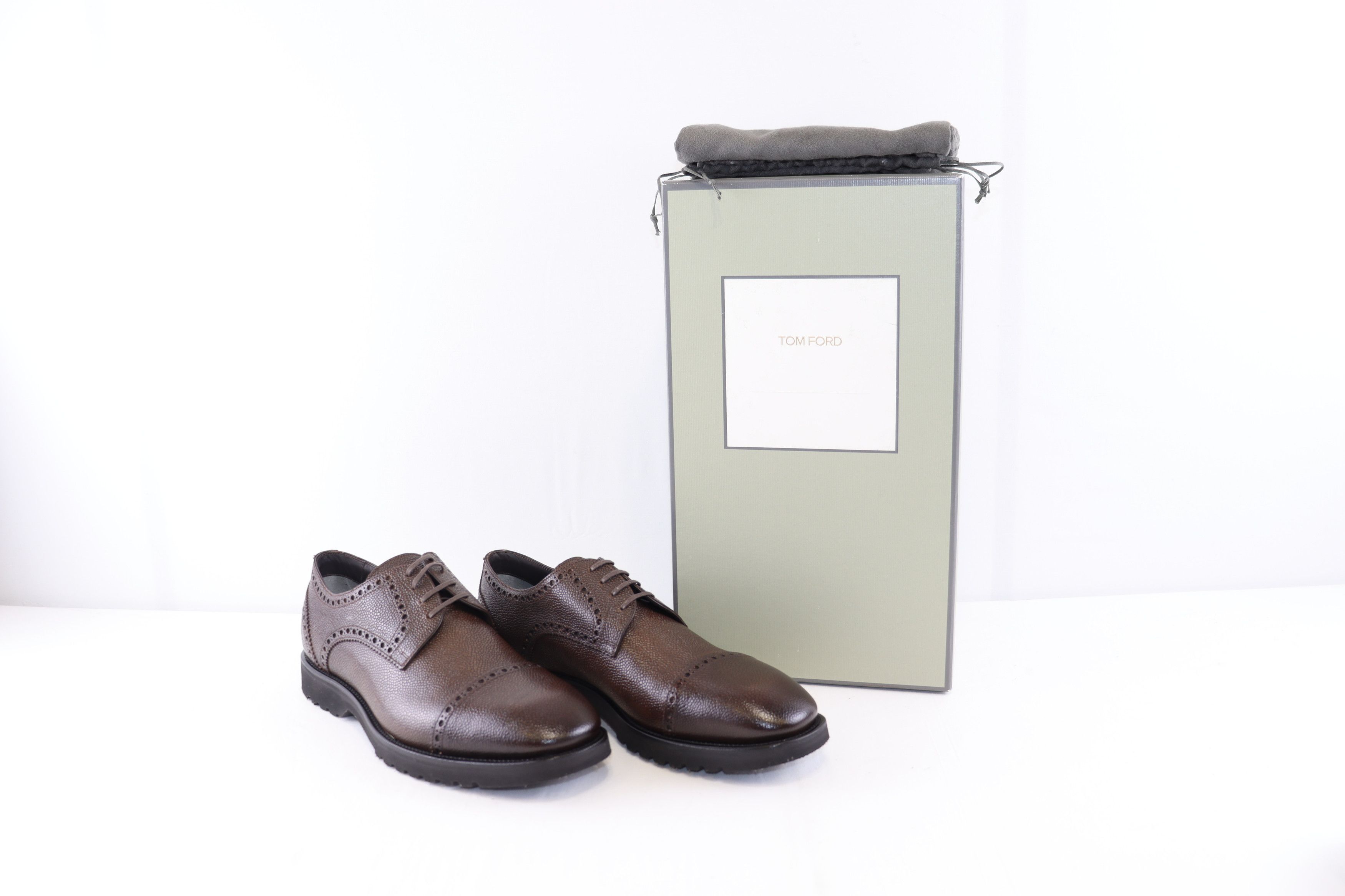 Tom Ford o1rshd1 Men's Shoes Informal Lace Up in Brown Size US 10.5 / EU 43-44 - 10 Thumbnail