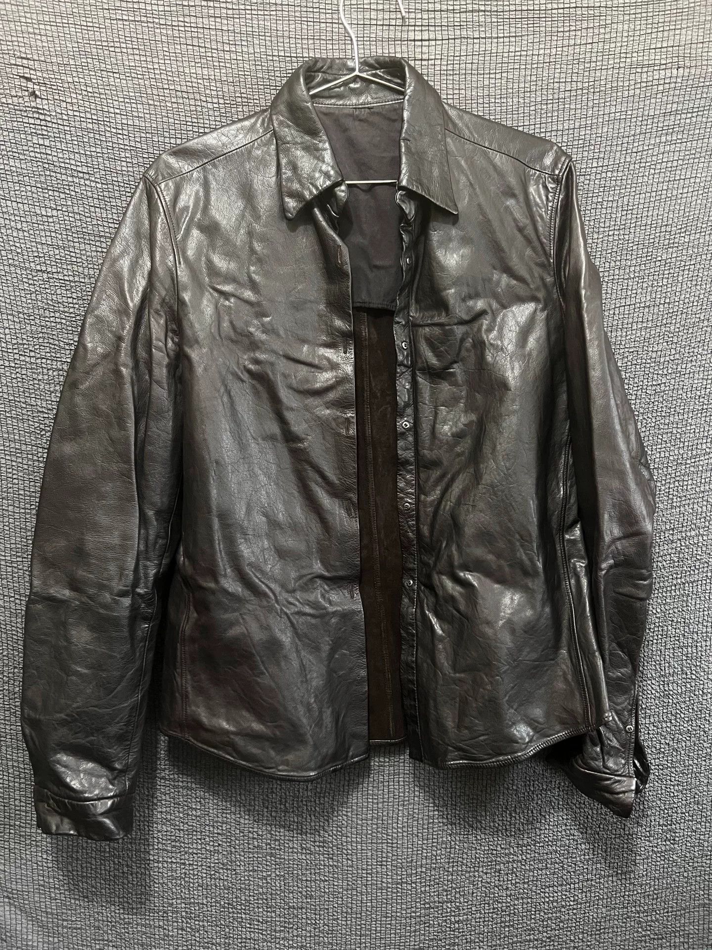 Carpe Diem Carpe Diem Black Leather Shirt Jacket Size US M / EU 48-50 / 2 - 1 Thumbnail