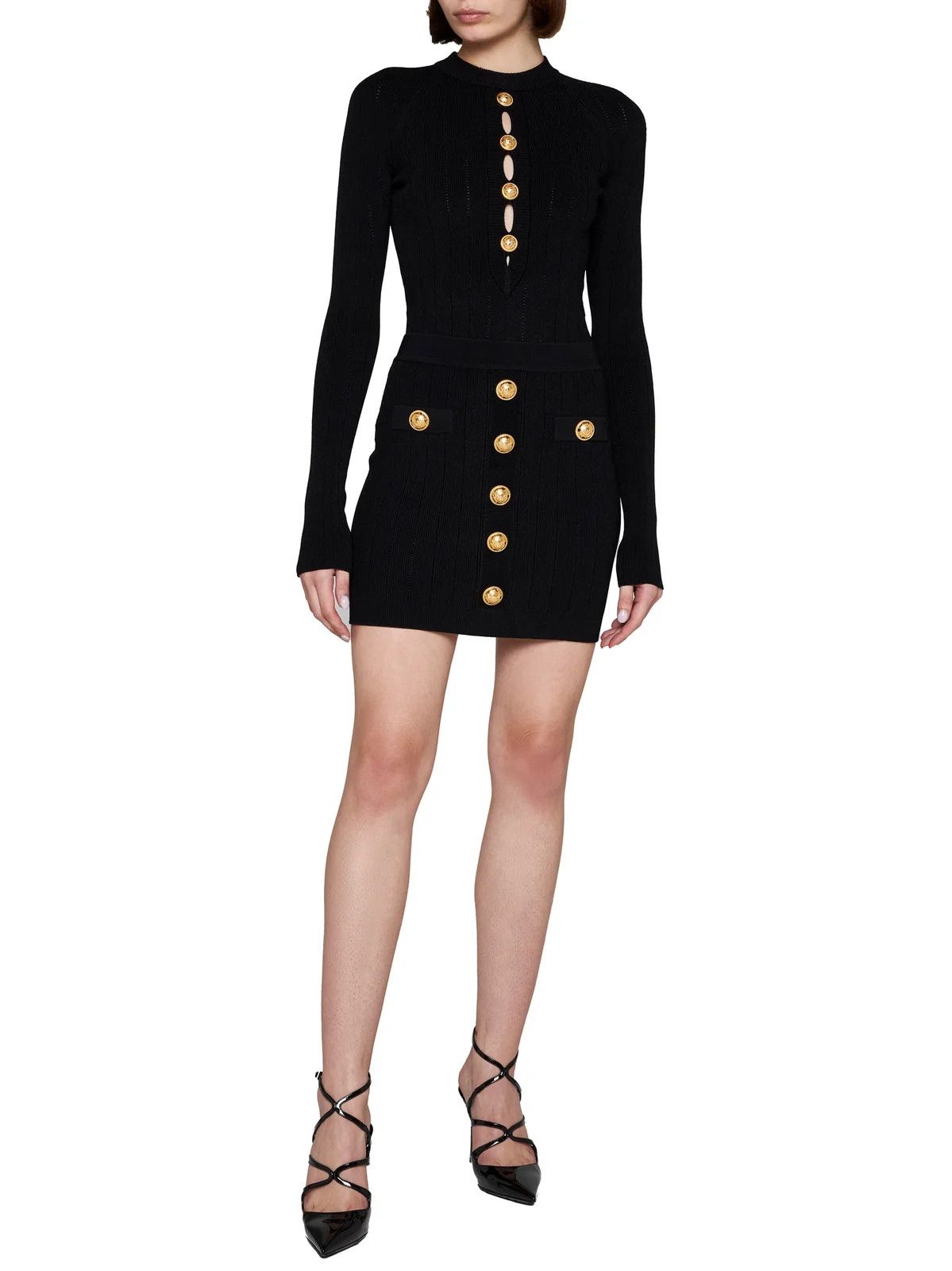 Balmain o1w1db10624 Bodysuit in Black Size S / US 4 / IT 40 - 3 Thumbnail