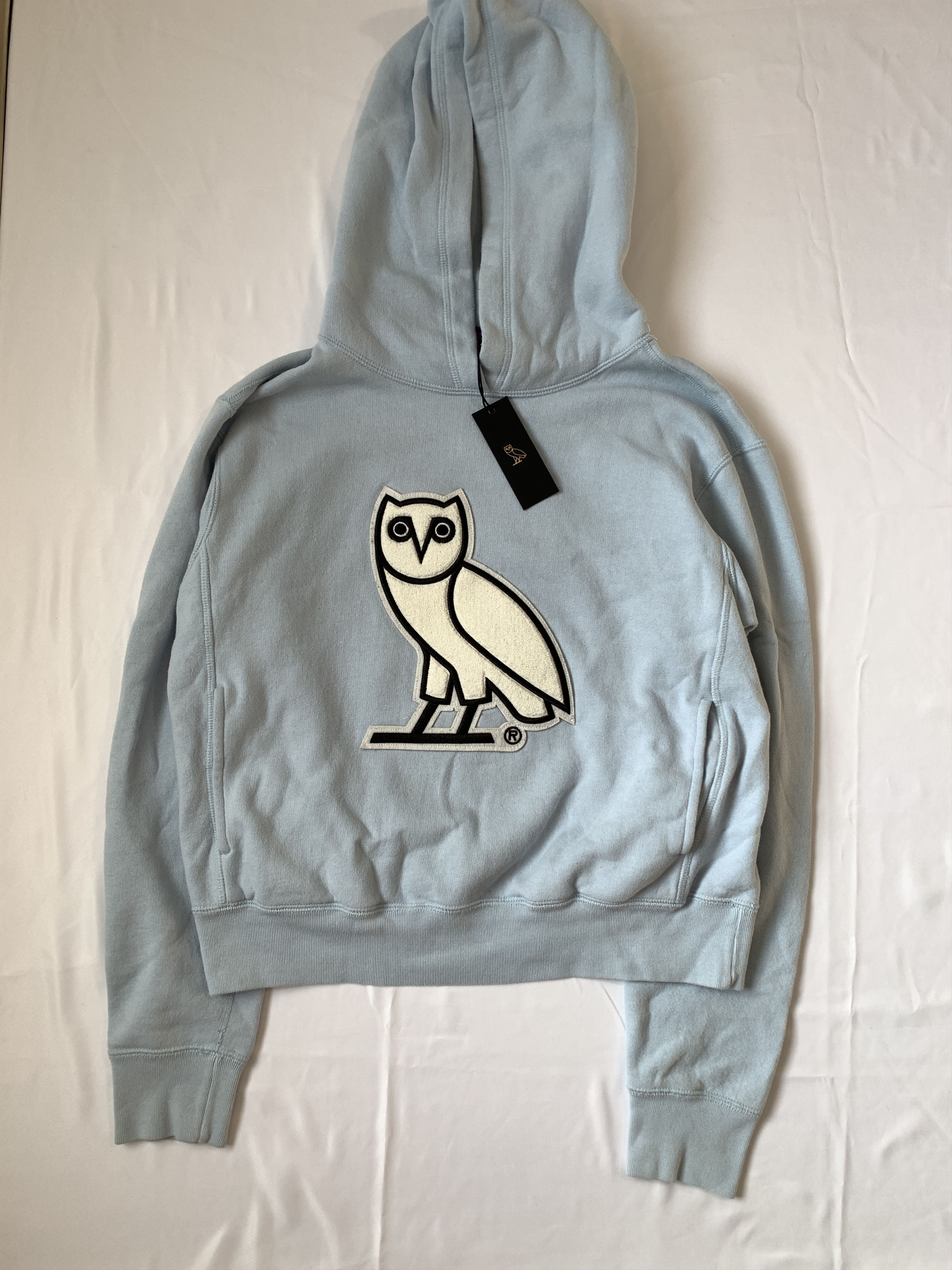 Drake OVO Chenille Womens Hoodie Sky Blue Size M / US 6-8 / IT 42-44 - 2 Thumbnail
