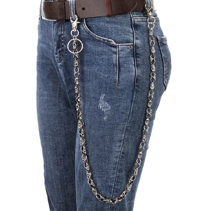 Skulls Skull Biker Jean Key Wallet Chains Grailed