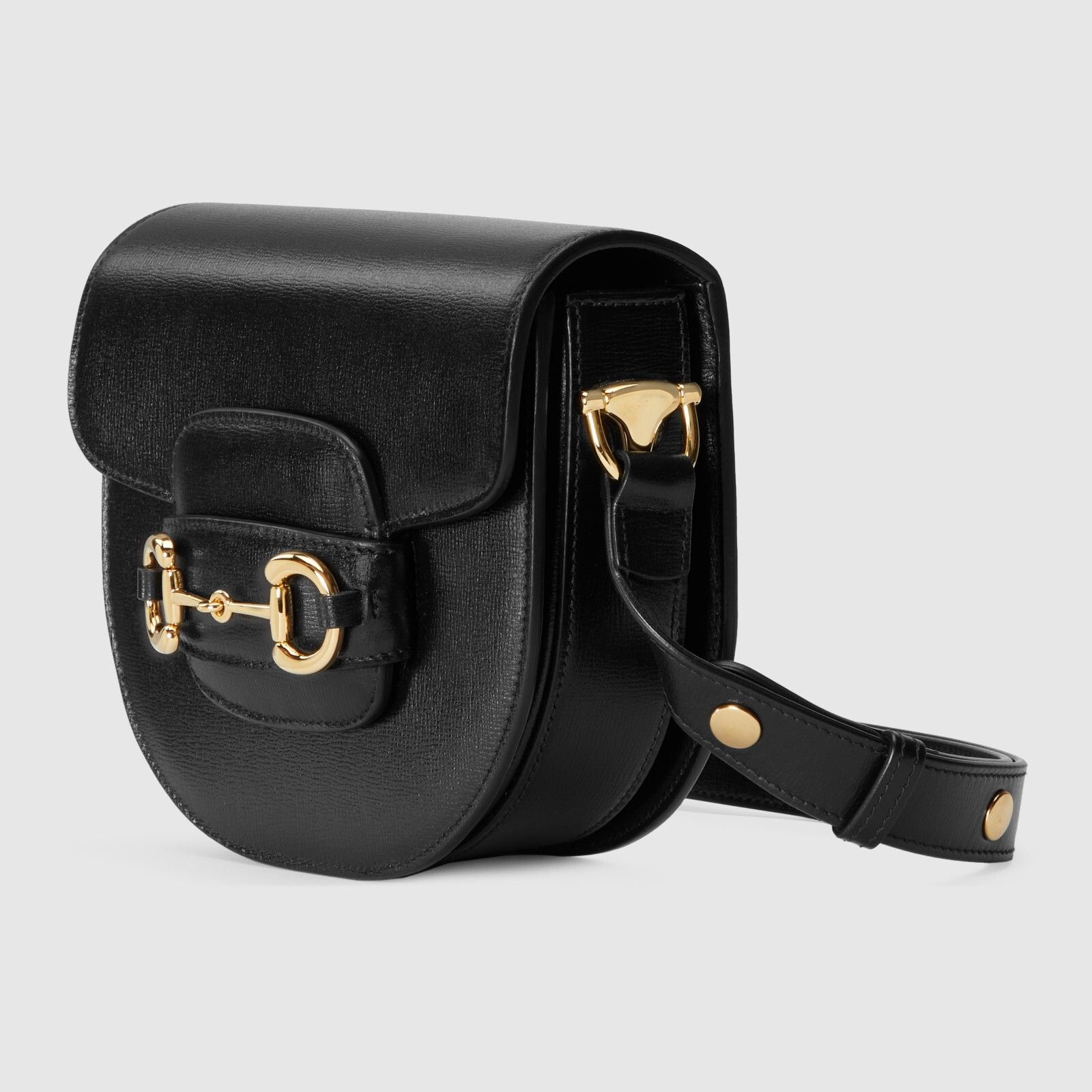 Gucci GUCCI Horsebit 1955 Mini $3190 Black Leather Rounded Shoulde Size ONE SIZE - 2 Thumbnail