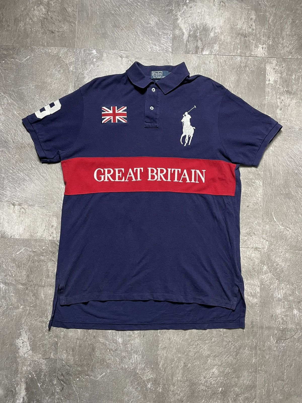 Polo Ralph Lauren Vintage Polo Ralph Lauren Great Britain GRB Rugby Polo Shirt Size US L / EU 52-54 / 3 - 2 Thumbnail