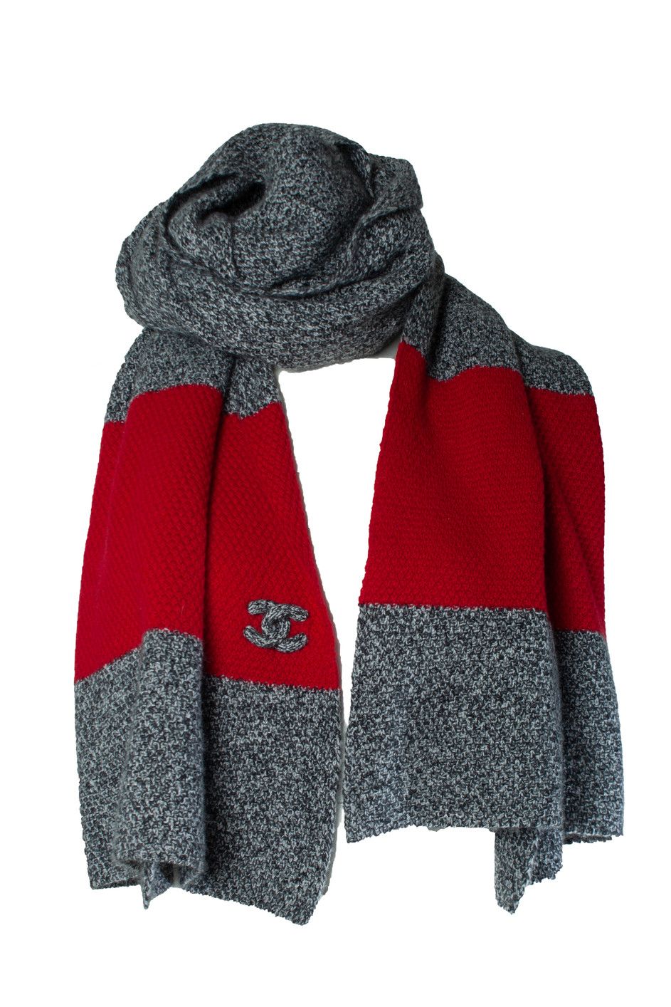 Chanel Chanel, Oversized cashmere scarf with cc logo Size ONE SIZE - 1 Thumbnail