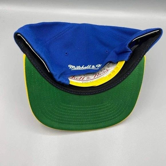 Mitchell & Ness Denver Nuggets Hat Men Blue Big Logo Embroidered Snap Back Size ONE SIZE - 3 Thumbnail