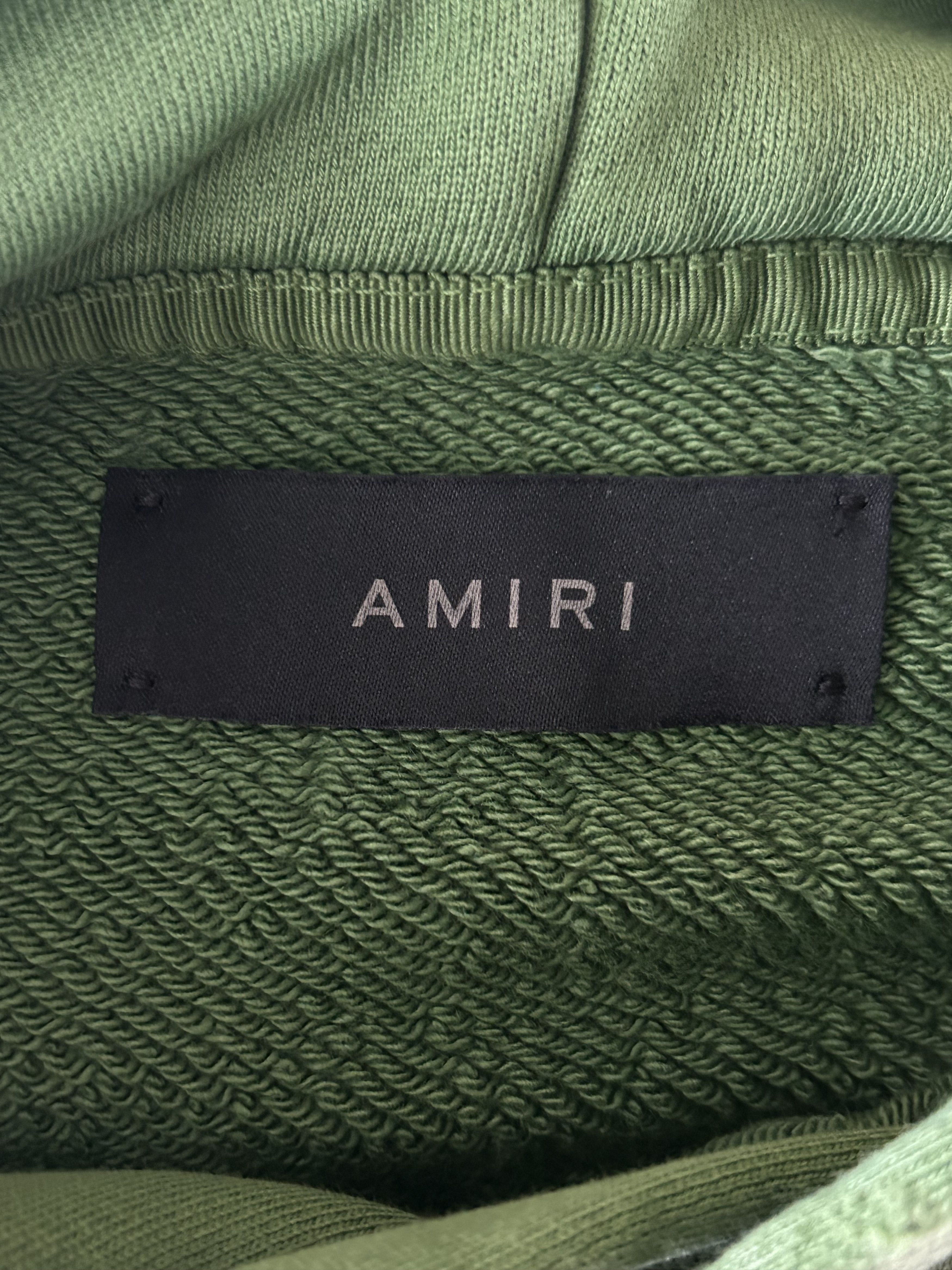 Amiri Amiri Green & Yellow Track Logo Hoodie Size US XXL / EU 58 / 5 - 3 Thumbnail
