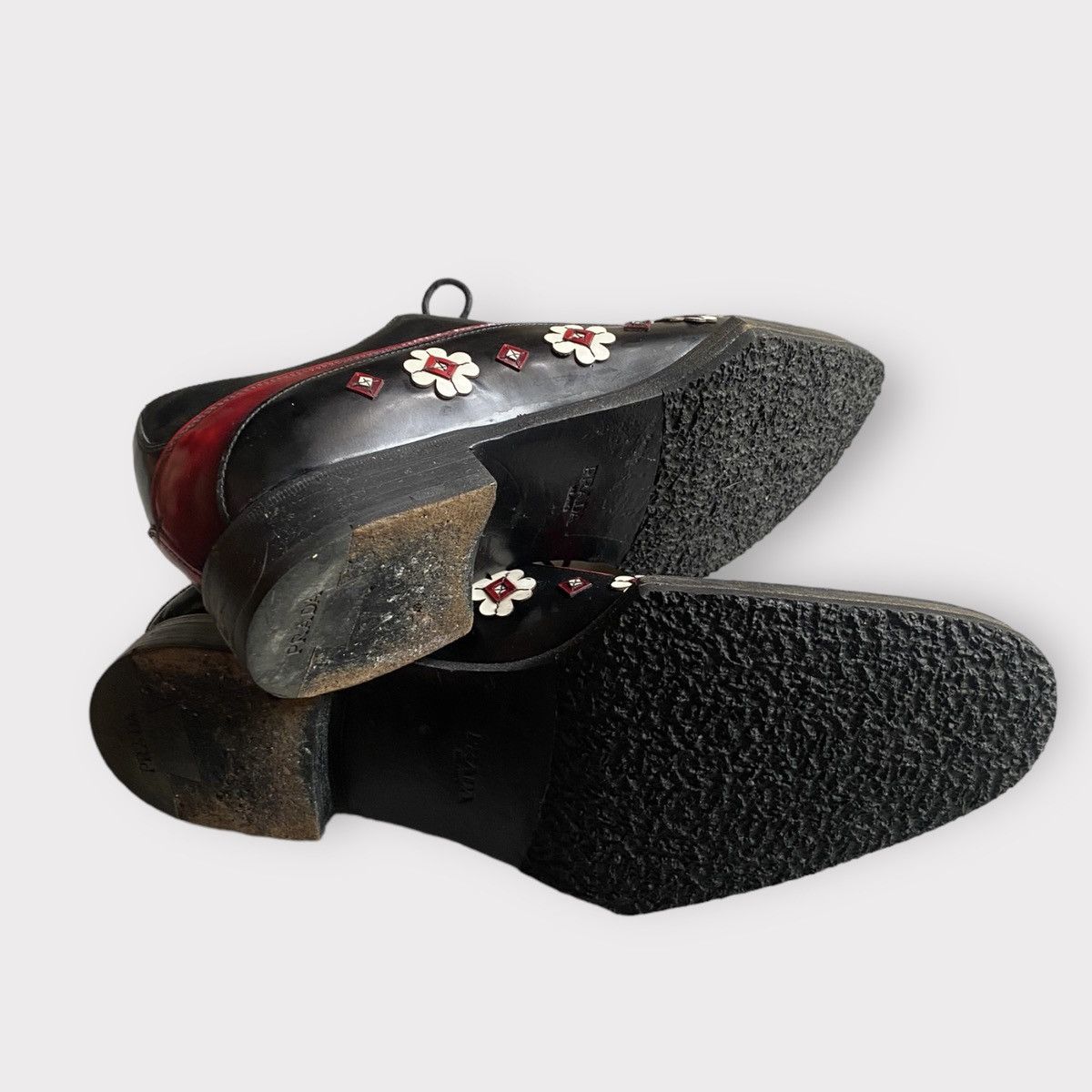Prada FW12 Runway Floral applique’ Shoes Size US 10 / EU 43 - 8 Thumbnail