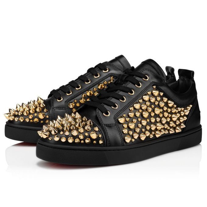 Christian Louboutin Louis Spikes Junior 2022 N Black/Dorado Size US 10 / EU 43 - 1 Thumbnail