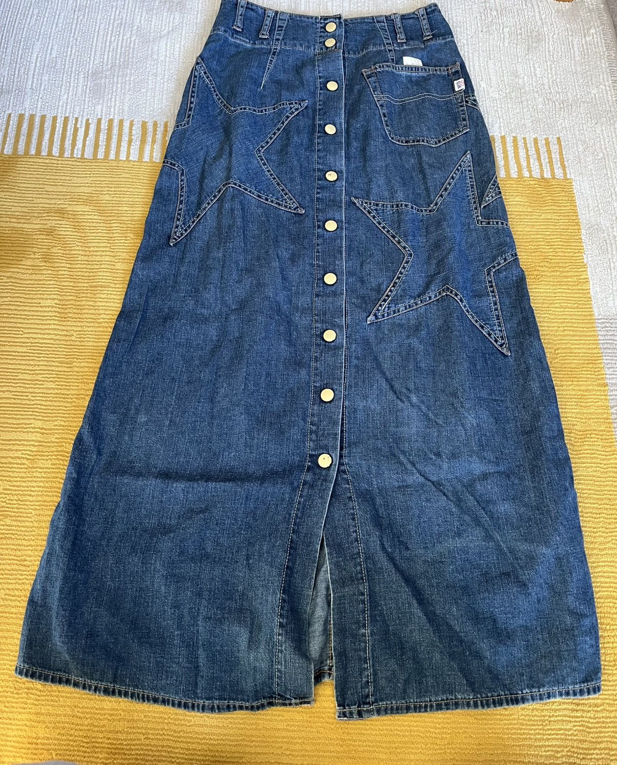 Hysteric glamour denim star pattern maxi dress/skirt