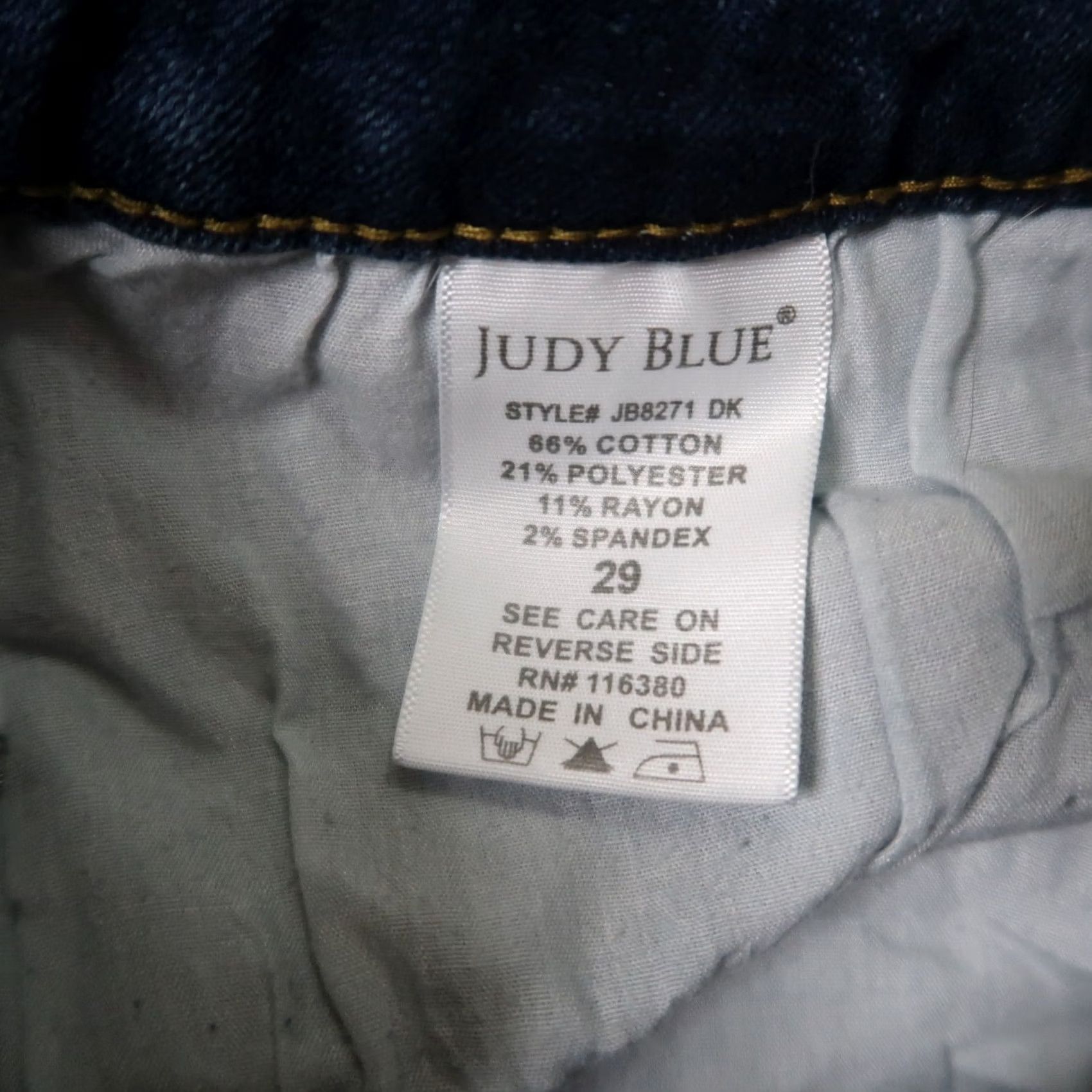 Denime Judy Blue Relaxed Straight Leg Jeans Women's 29 Blue Stretch Denim Size 29" - 4 Thumbnail