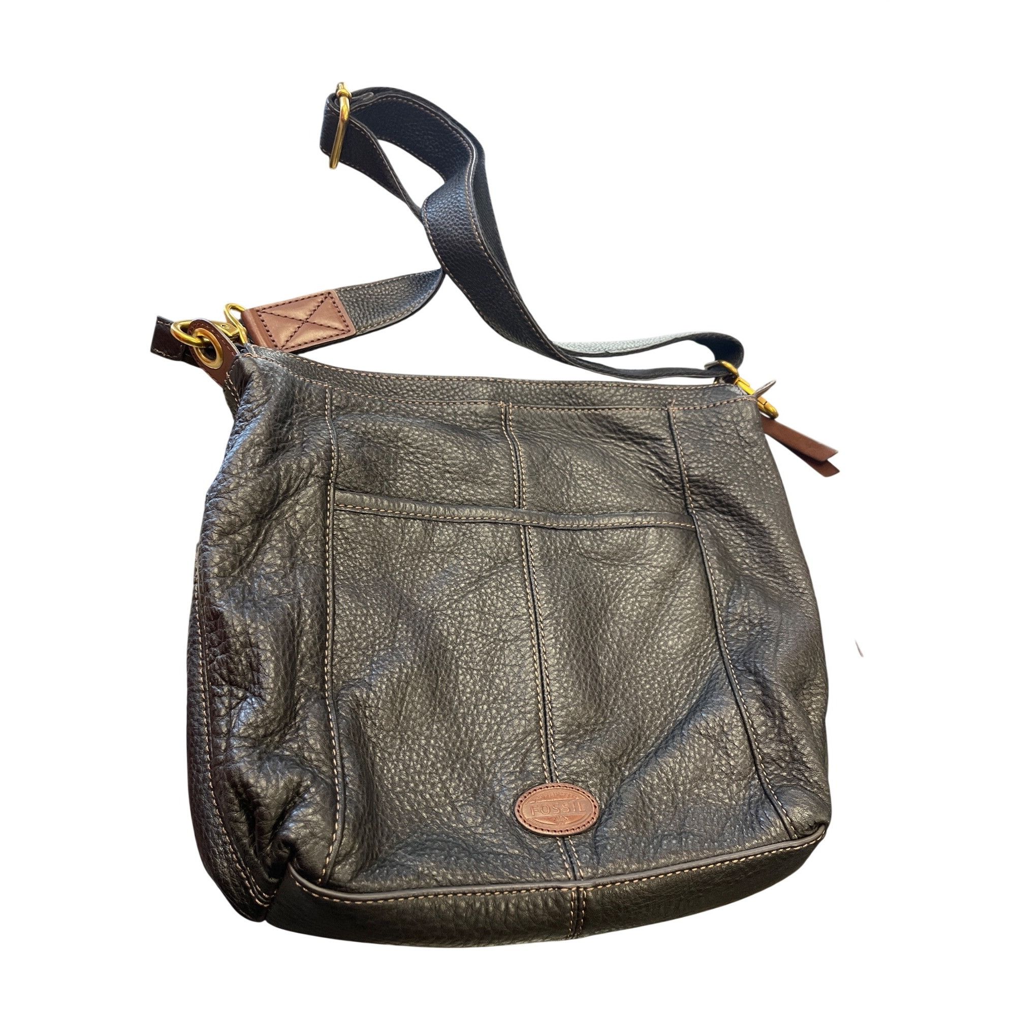 Fossil fossil Vintage wms brown leather messenger crossbody shoulde Size ONE SIZE - 1 Thumbnail