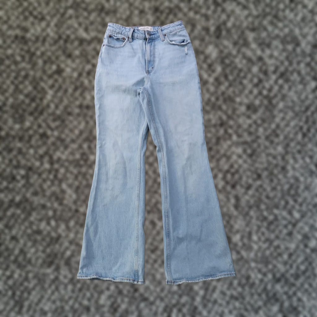 Abercrombie & Fitch Abercrombie & Fitch high rise flare jeans women'S 4/27 blue denim stretch Size 27" / US 4 / IT 40 - 1 Thumbnail
