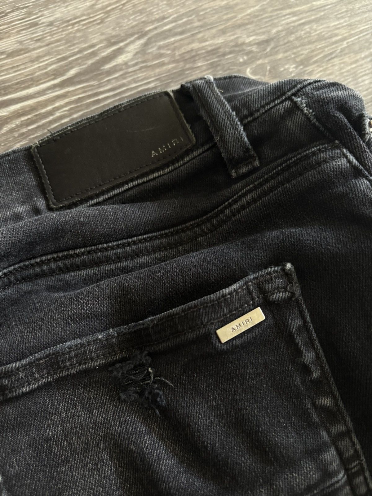 Amiri Amiri MX1 Jeans ‘Vintage Black’ Red Patches Size US 30 / EU 46 - 9 Thumbnail