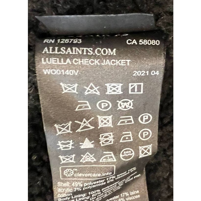 Allsaints ALLSAINTS Women's Luella Check Jacket Size US/4 Size S / US 4 / IT 40 - 9 Thumbnail