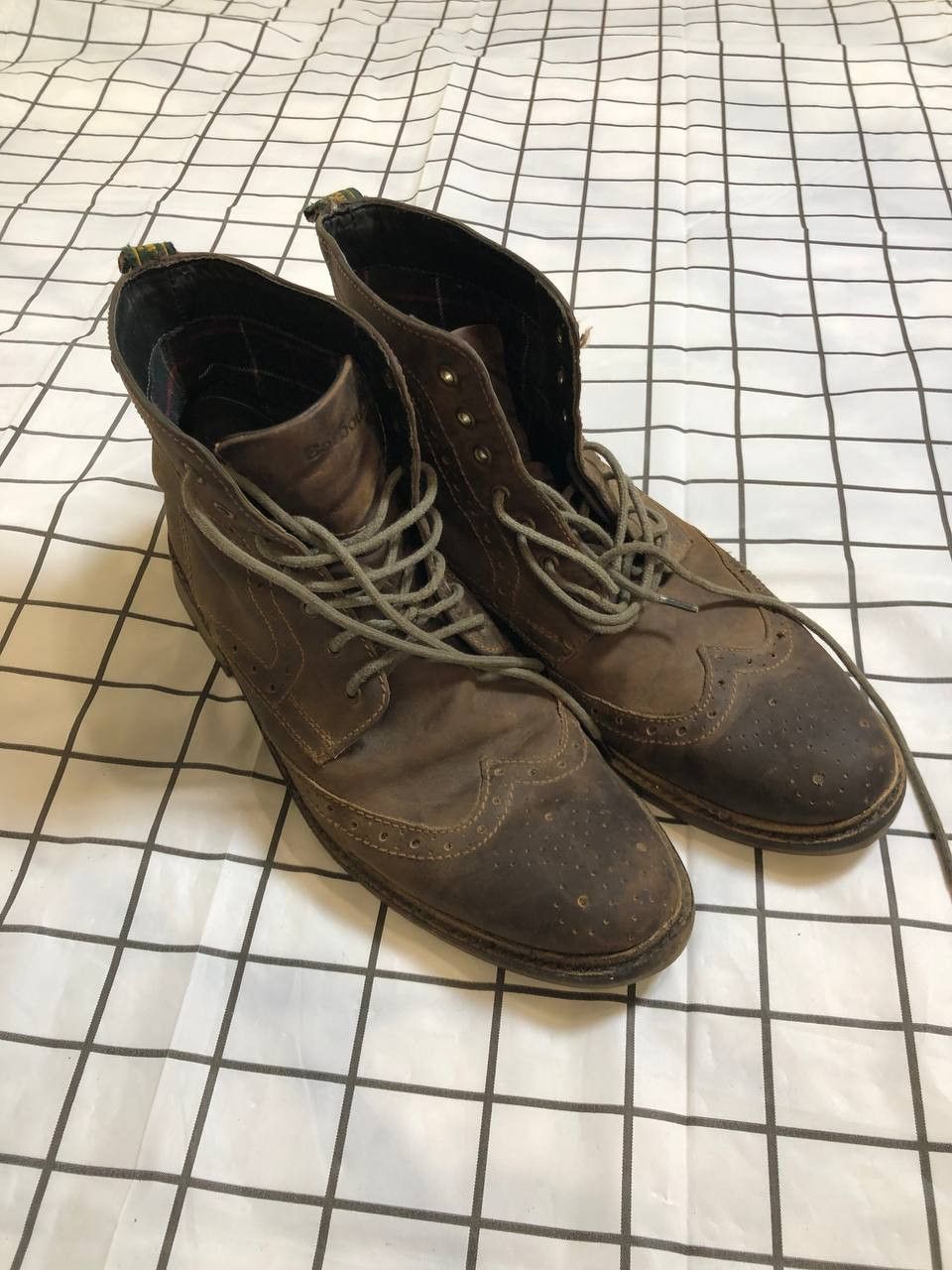 Barbour BARBOUR Dark Brown Oxford Leather Boots Size US 10 / EU 43 - 1 Thumbnail