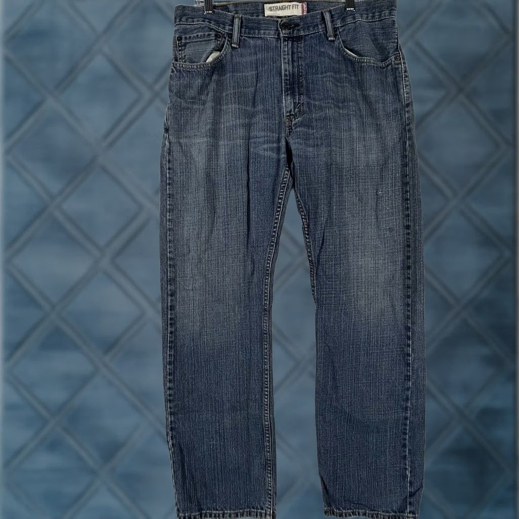 Levi's Levi's 505 Jeans Mens Size 34x30 Blue Denim Mid Rise Straight Fit Zip Pocket 5-Pocket Style Classic Regular Inseam 30 in Size US 34 / EU 50 - 1 Thumbnail