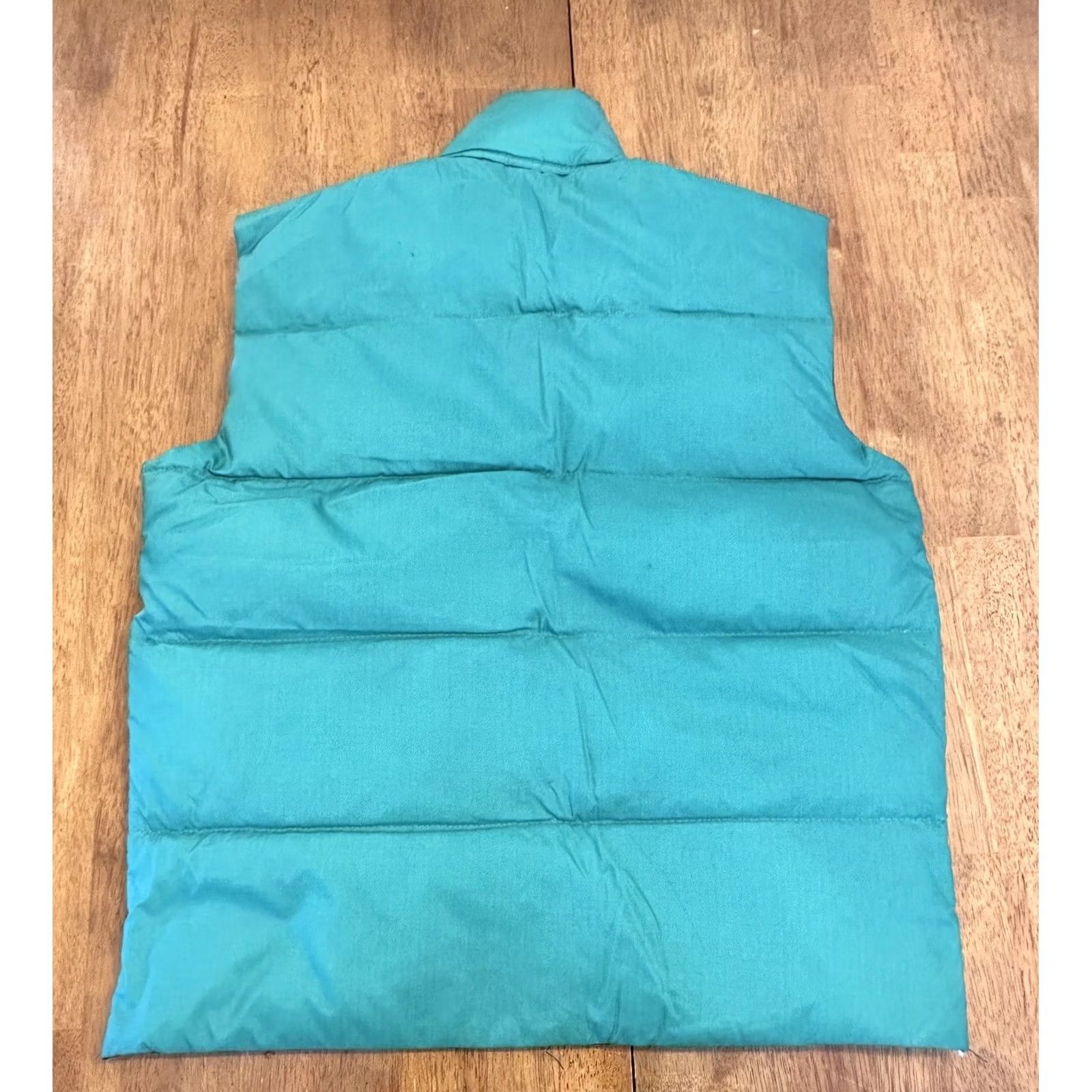 Vintage VINTAGE Down Filled Puffer Vest Reversible Green Blue Small 80s Men Size US S / EU 44-46 / 1 - 2 Thumbnail