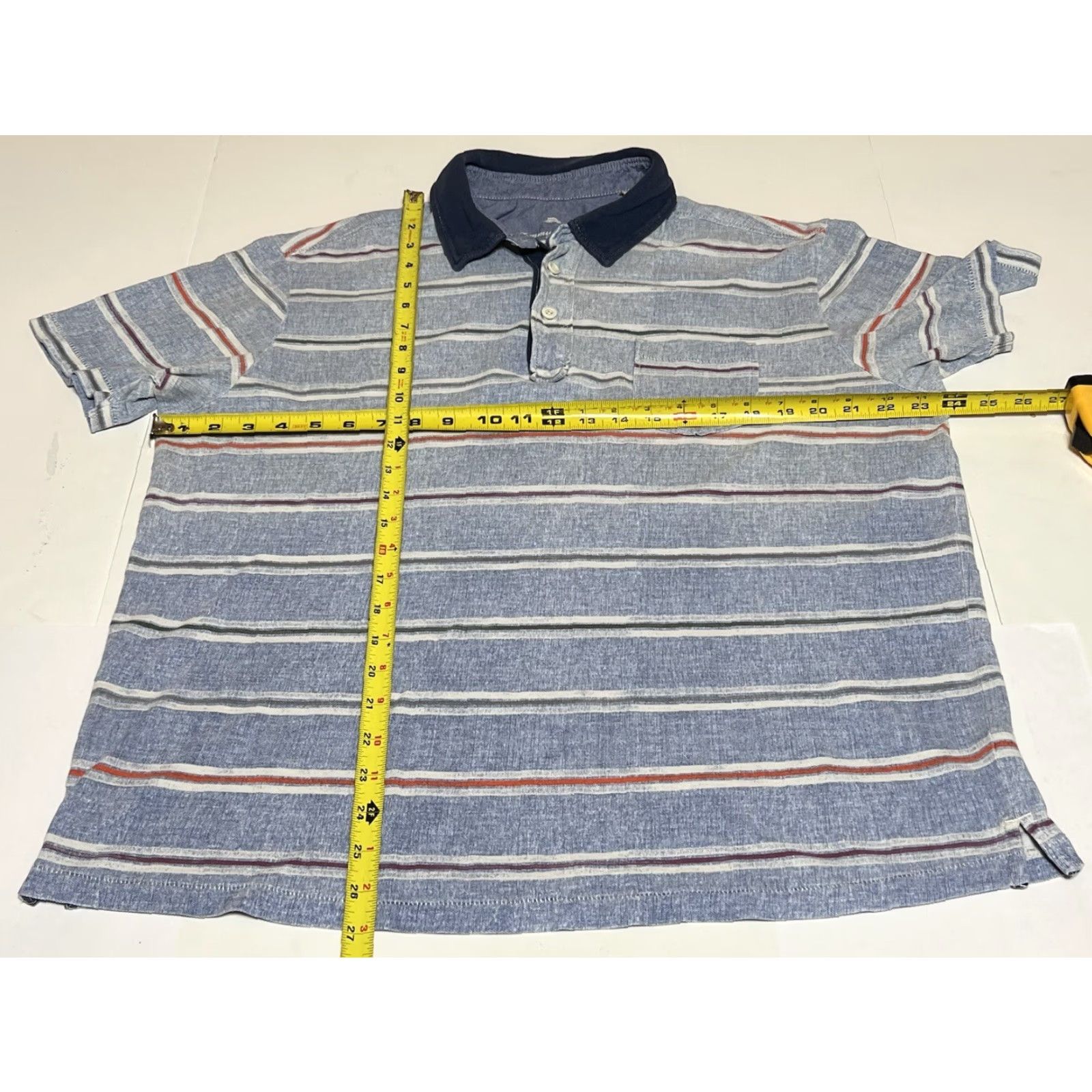Tommy Bahama Tommy Bahama Polo Shirt Men XL Island Modern Fit 100% Cotton Blue Striped Polo Shirt Casual Travel Men Size US XL / EU 56 / 4 - 4 Thumbnail