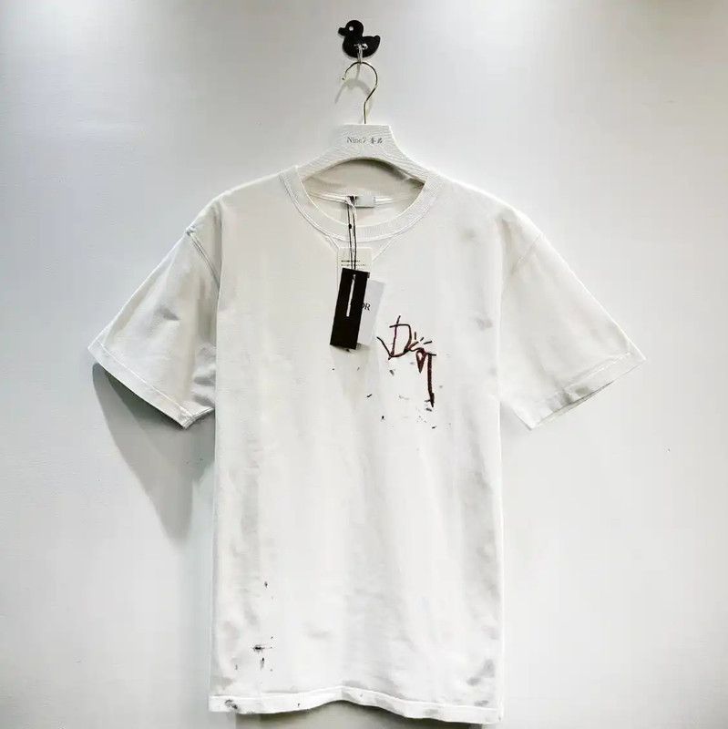 Dior Dior Men's White Cotton T-Shirt 0089 Size US M / EU 48-50 / 2 - 1 Thumbnail