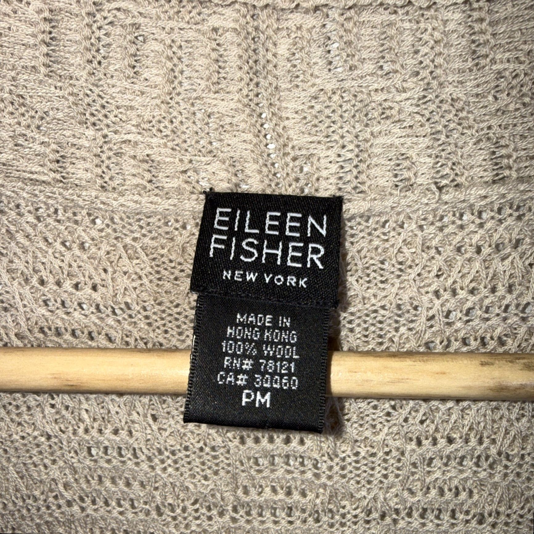 Eileen Fisher VINTAGE Eileen Fisher 100% Wool Open Sweater Womens Size M Cardigan Brown Petite Women Size M / US 6-8 / IT 42-44 - 3 Thumbnail