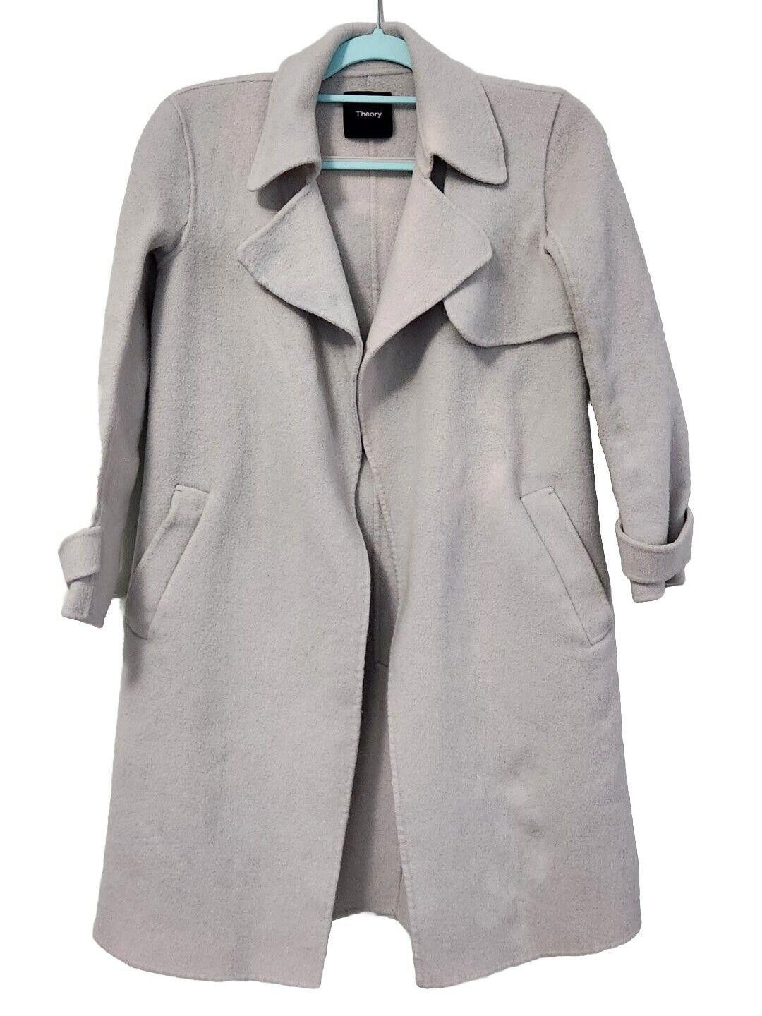 Theory Theory Coat Womens Small Gray Wool And Cashmere Please Read Size S / US 4 / IT 40 - 1 Thumbnail